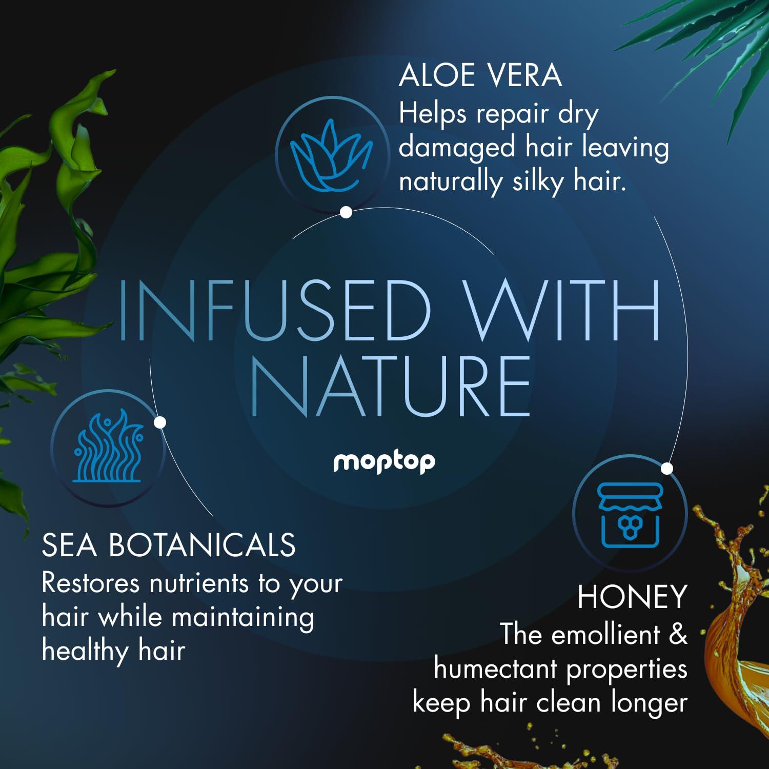 MopTop MopTop Salon Daily Conditioner  Color Safe Salon Quality Hair Moisturizer to Restore Dry, Damaged Hair & Reduce Frizz, Sulfate & Paraben Free Hair Care for All Hair Types (Lemon Sage, 32oz)