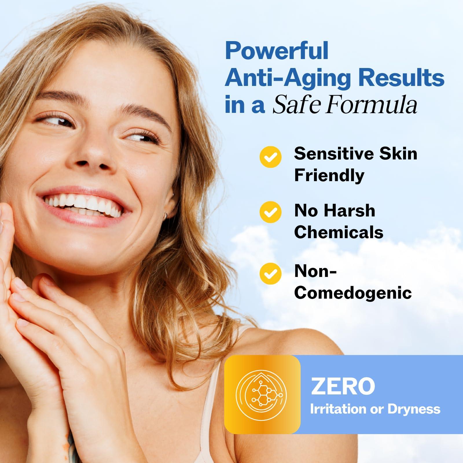 LilyAna Naturals LilyAna Naturals Retinol Cream - Anti-Aging Moisturizer for Face & Neck, Made in USA, Wrinkle Reduction - 1.7oz, 2 Pack