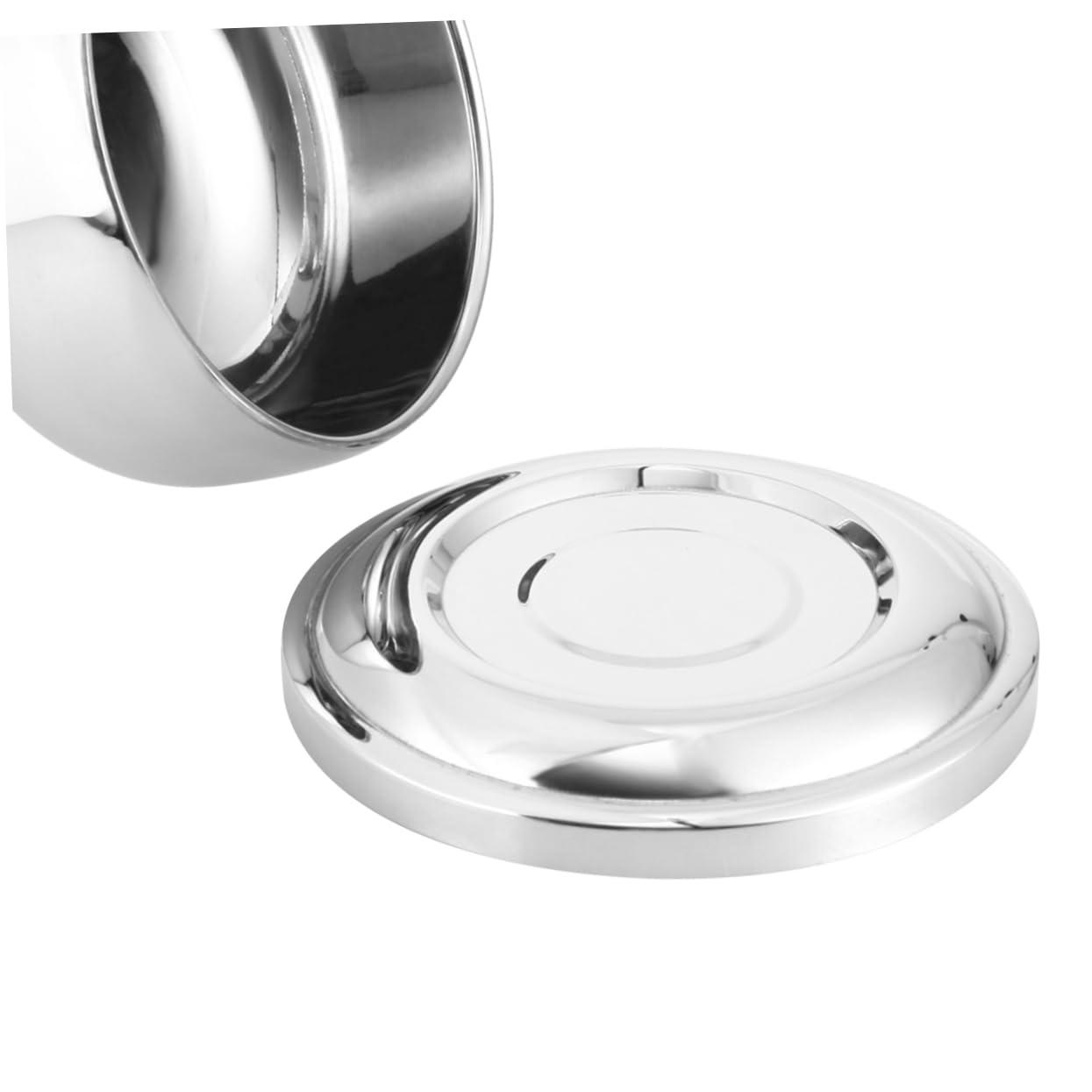 Didiseaon Didiseaon Shaving Mug with Lid Shaving Soap Bowl Shaving Bowl with Lid Shaving Cream Bowl Container with Lid Men Soap Shaving Scuttle Mens Shaving Soap for Men Containers with Lids Silver