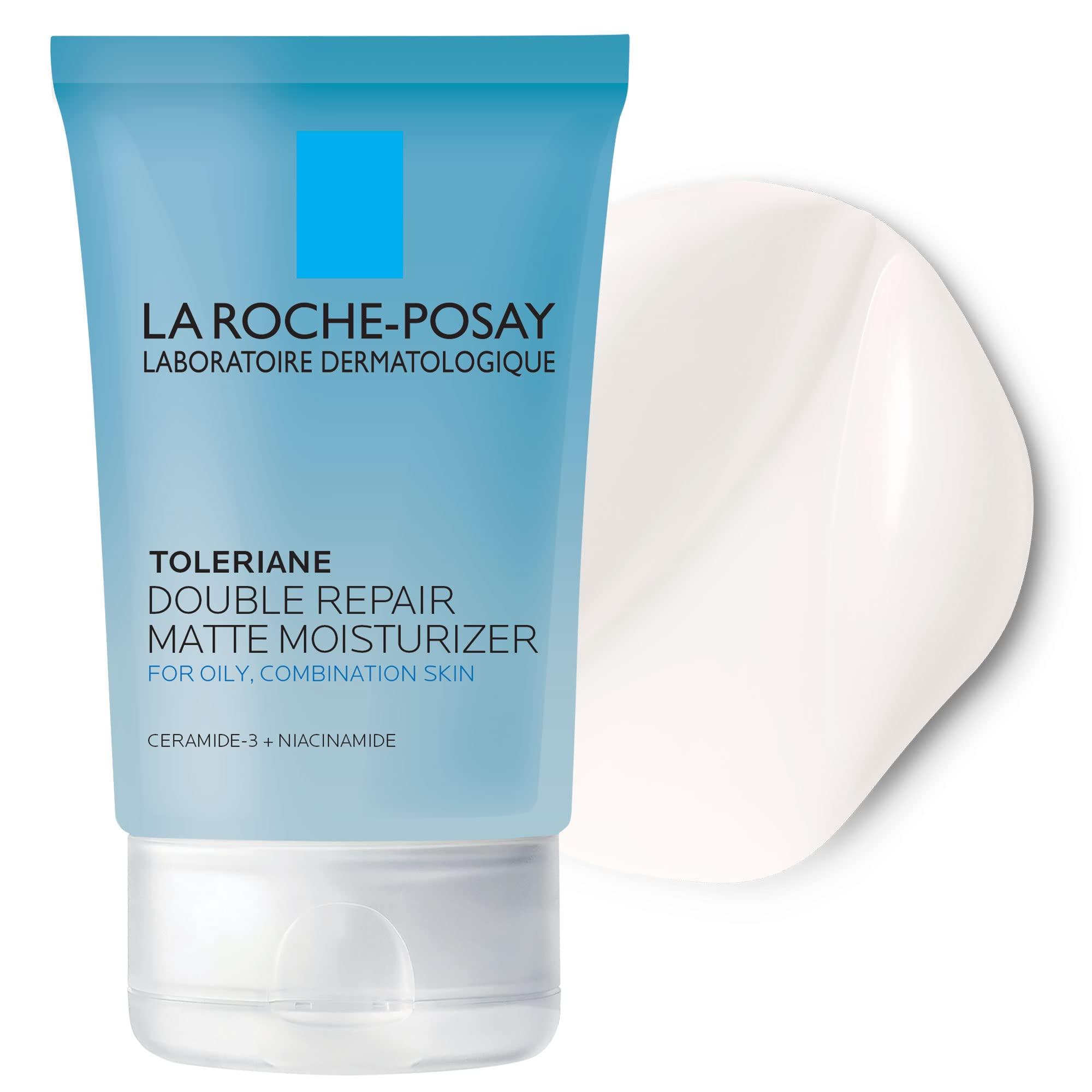 La Roche-Posay La Roche-Posay Toleriane Double Repair Matte Face Moisturizer, Daily Moisturizer For Oily Skin With Ceramide And Niacinamide For All Skin Tones, Oil Free, Non-Comedogenic