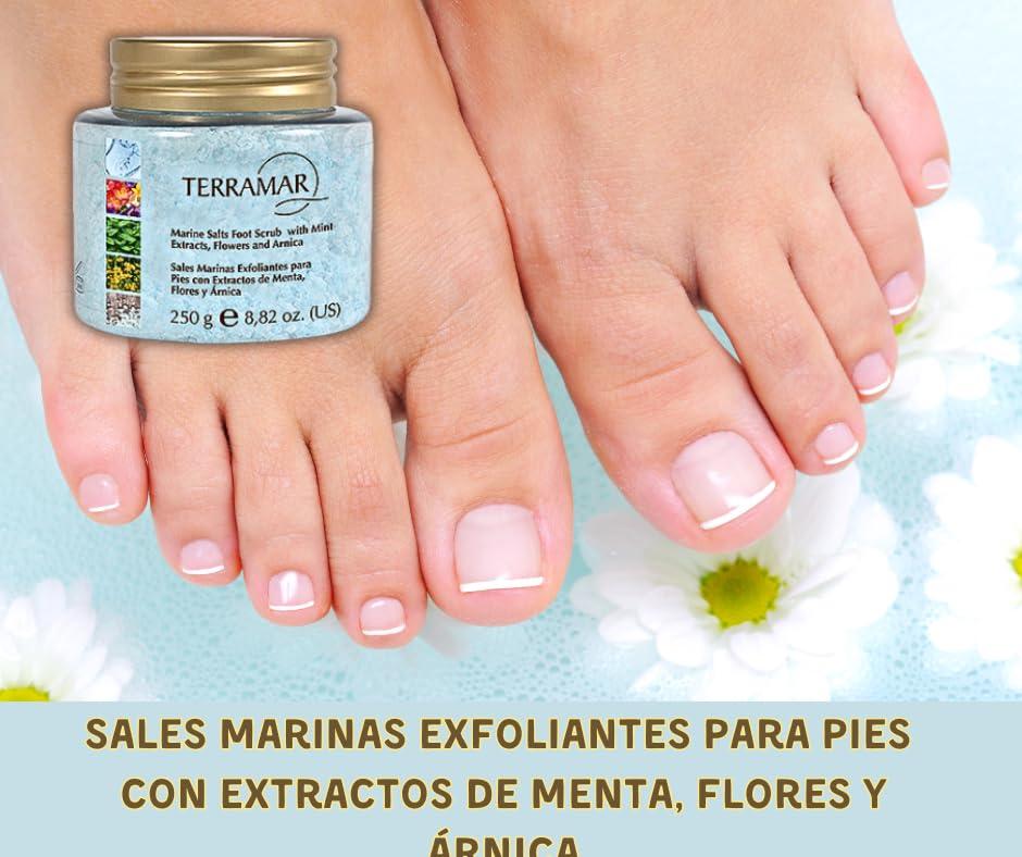 Generic Sales Marinas Exfoliantes para Pies con Extractos de Menta, Flores y rnica 250 g. / 8,82 oz.