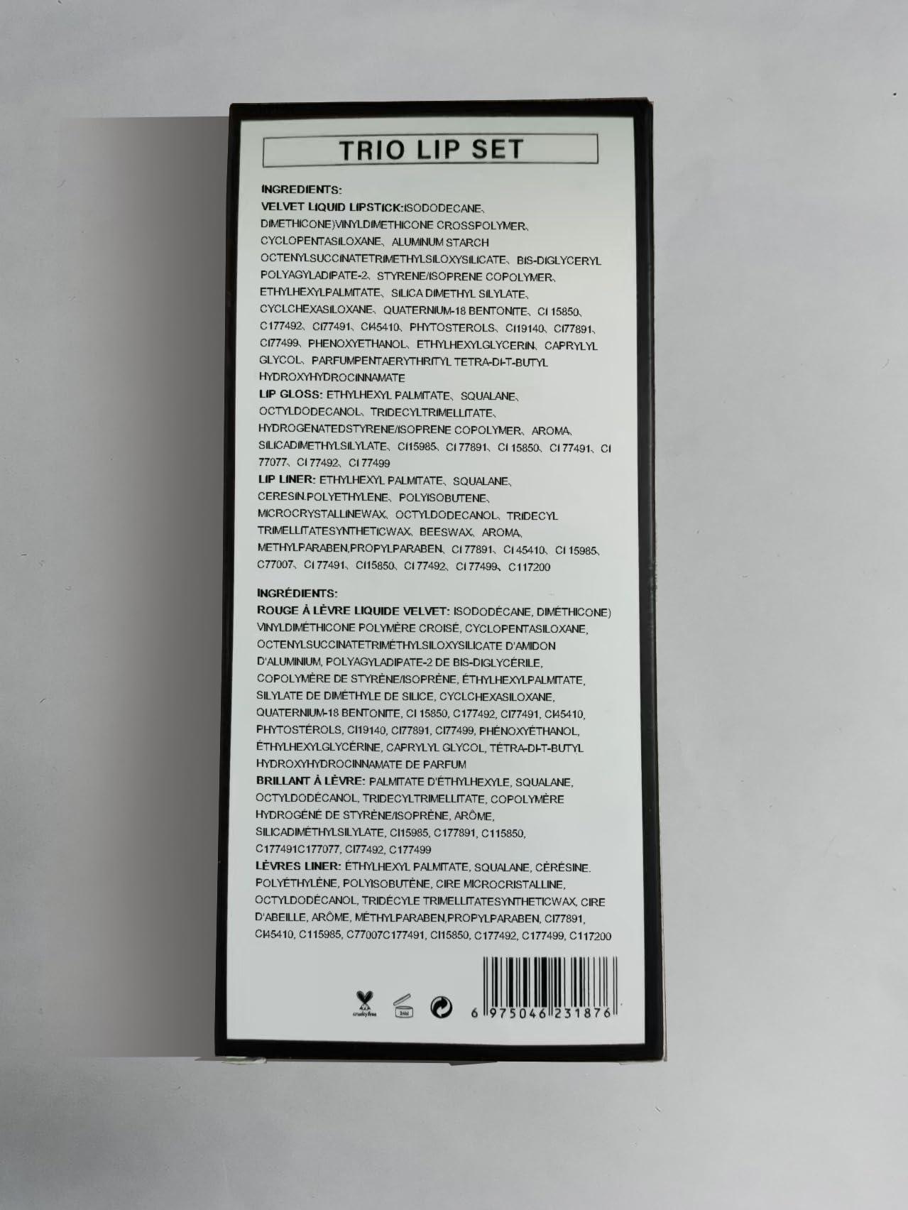 BKPPLZP Black Matte Liquid Lipstick,3 in 1 Black Lip Liner and Lipstick Set,Matte Lip Gloss Long Lasting Moisturizing Velvet Lipgloss Make Up Gift Set Cosplay Goth Halloween Special Effects Makeup Kit