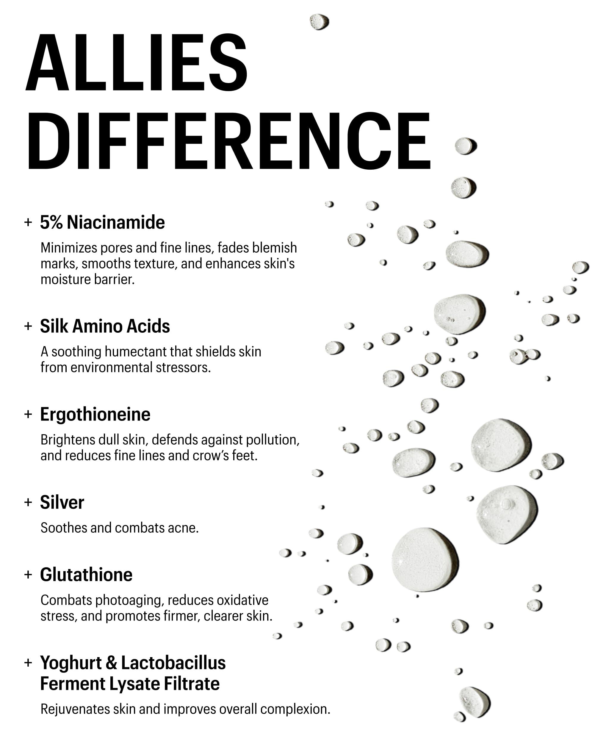 Allies of Skin Allies of Skin Probiotic Face Mist | Toner Facial Mist to Minimize Pores | Probiotic Skincare for Moisture Retention | 5% Niacinamide for Glowy Skin | Travel Friendly (1.7 Fl Oz)