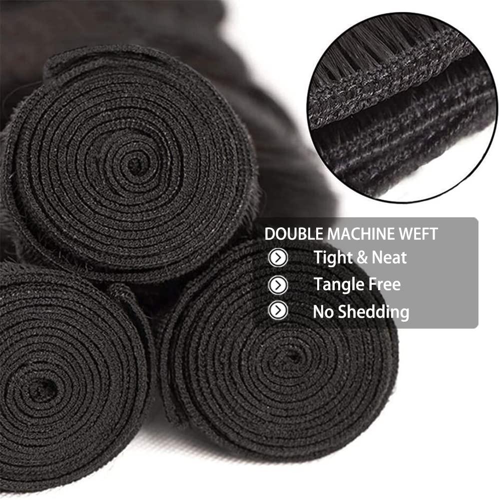 Beauty Queen Beauty Queen Body Wave Bundles Human Hair Short Hair 3 bundles (10 12 14 Inch) 10A Grade Brazilian Hair Bundles 100% Unprocessed Weave Bundles Human Hair Natural Black Hair Extensions For Women