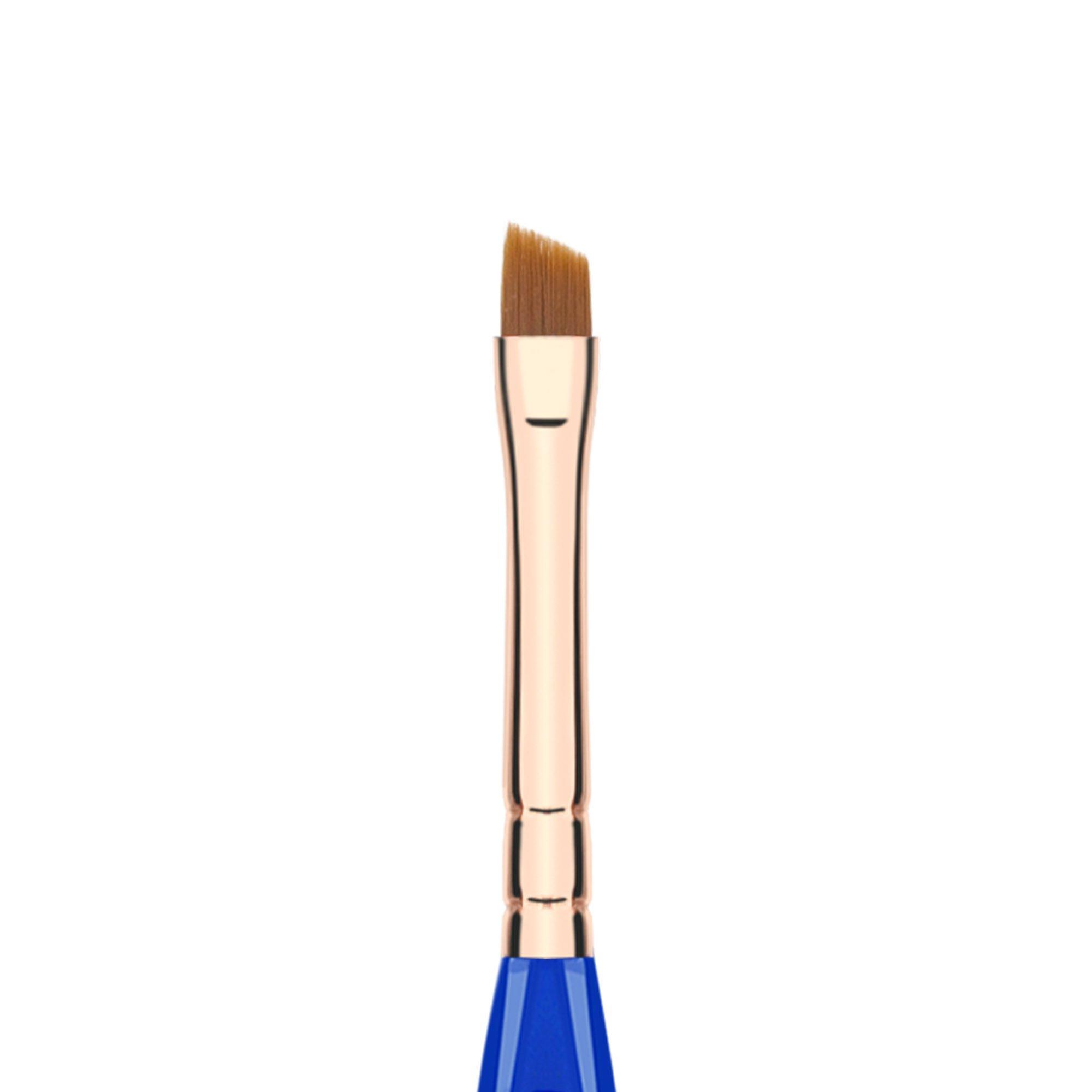BDELLIUM TOOLS Bdellium Tools Professional Makeup Brush - Golden Triangle 762 Small Angle - With All Vegan and Soft Synthetic Fibers, For Shaping & Filling Eyebrows (Blue, 1pc)