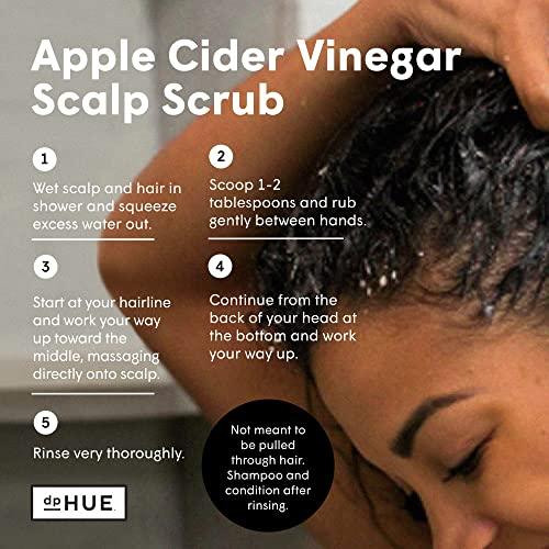 dpHUE dpHUE Apple Cider Vinegar Scalp Scrub - 9 oz, Pack of 2 - Natural Exfoliating Scrub & Dry Scalp Treatment - With Pink Himalayan Sea Salt, Aloe Vera & Avocado Oil - Gluten Free, Vegan