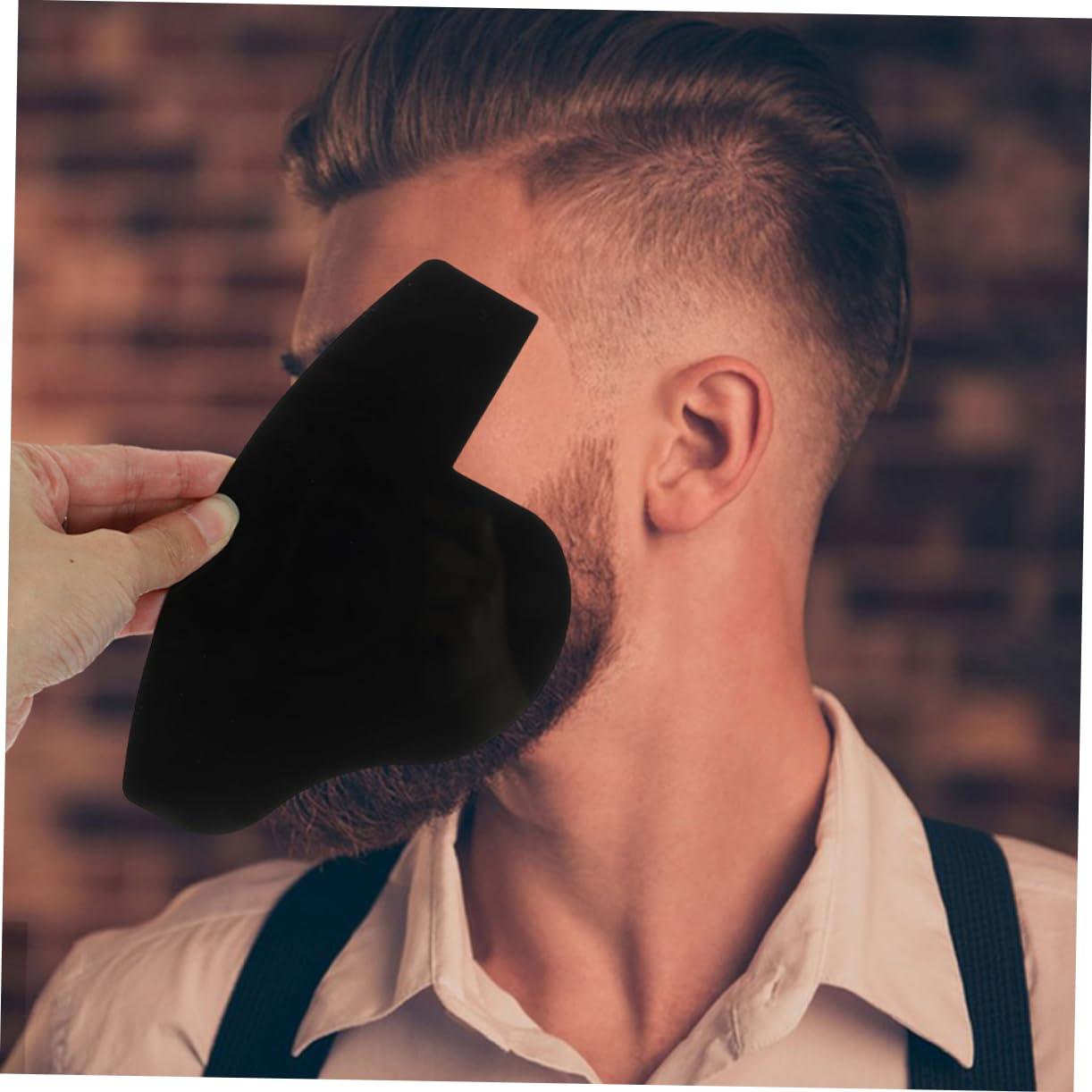 DOITOOL 3pcs Card Hairline Guide Shaping Tool Men Beard Shaping Tool Beard Shaping Template Men Hairline Enhancing Card Beard Template for Men Hairline Design Card