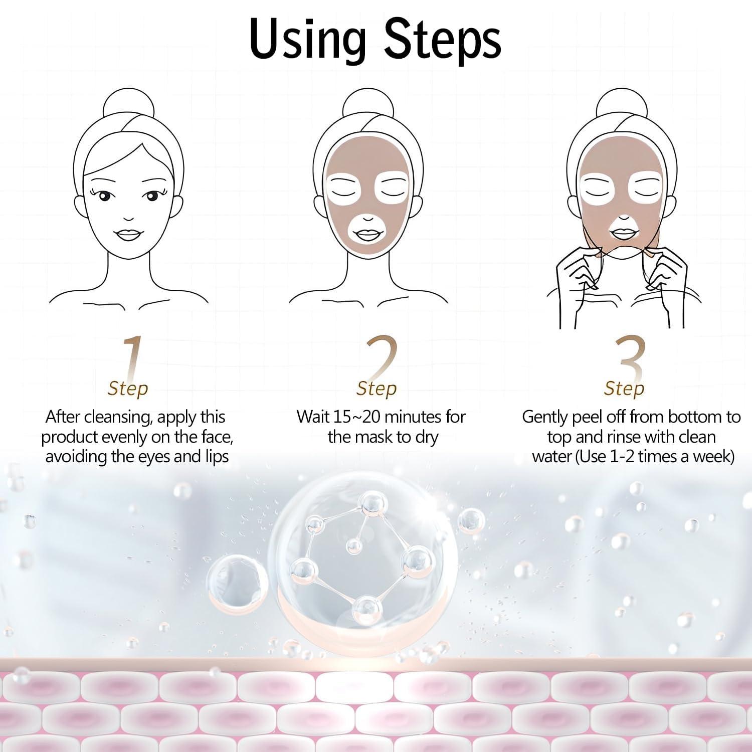 TPTAL Retinol Snake Venom Gold Mask with Silicon Brush,Retinol Snake Venom Peptide Gold Mask,Collagen Peel Off Facial Mask, Anti-Aging Face Mask for Clean Moisturizing,Hydrating Mask (2PCS)