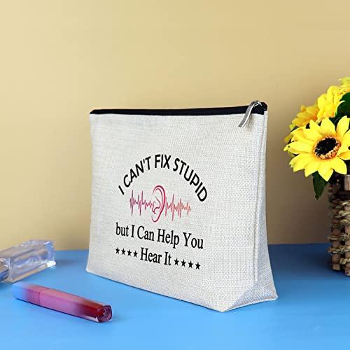 Mikela Ear Doctor Gifts for Women Makeup Bag Funny Audiologist Gifts Ear Doctor Thank You Appreciation Gift Cosmetic Bag Audiology Student Graduation Gift Christmas Thanksgiving Birthday Gift for Ear Doctor