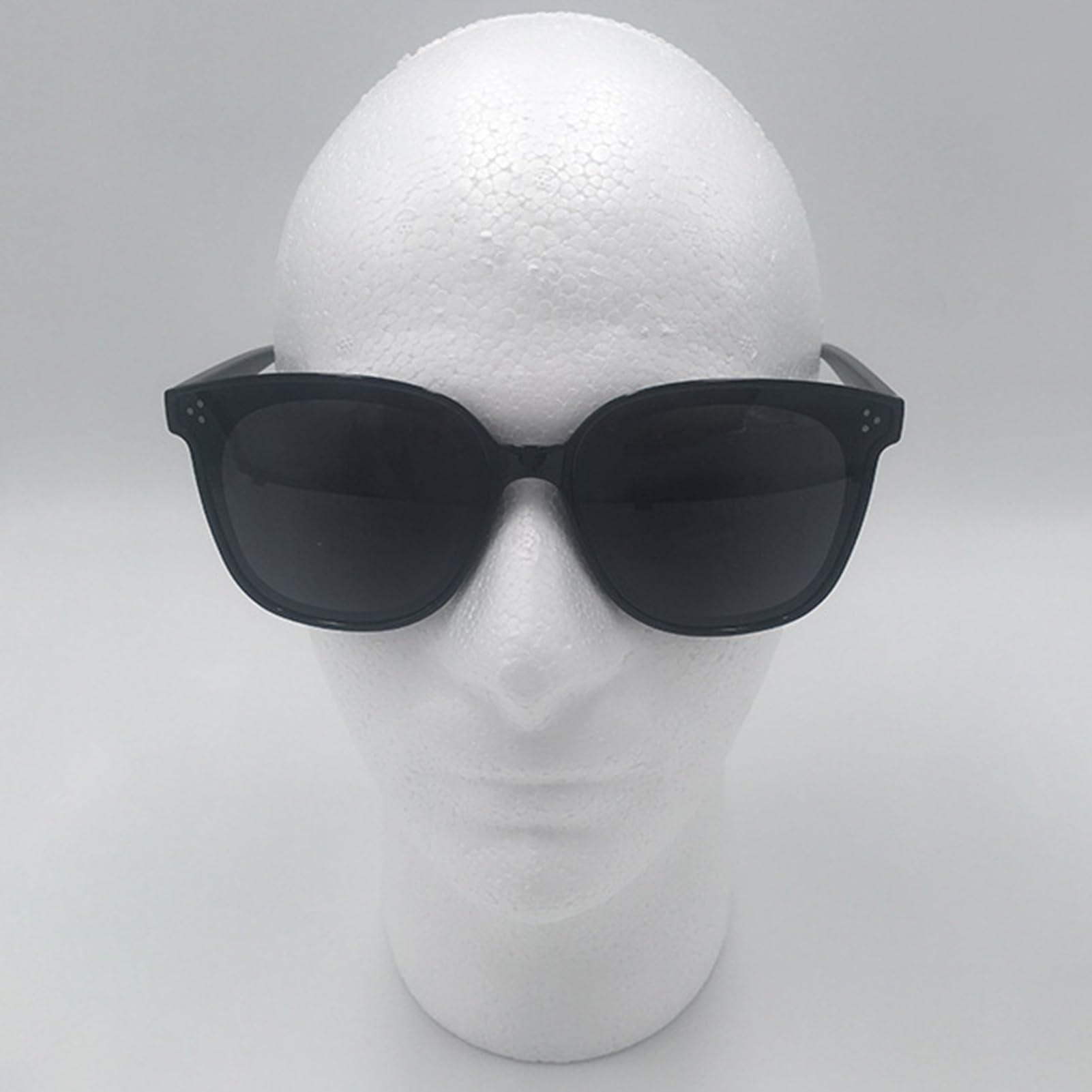 leasote leasote Male Styrofoam-Foam Mannequin Wig Head, Hairpieces Display Holder Hats Sunglasses Headphone Headwear Stand Cosmetics Model for Home Salon and Travel White One Size
