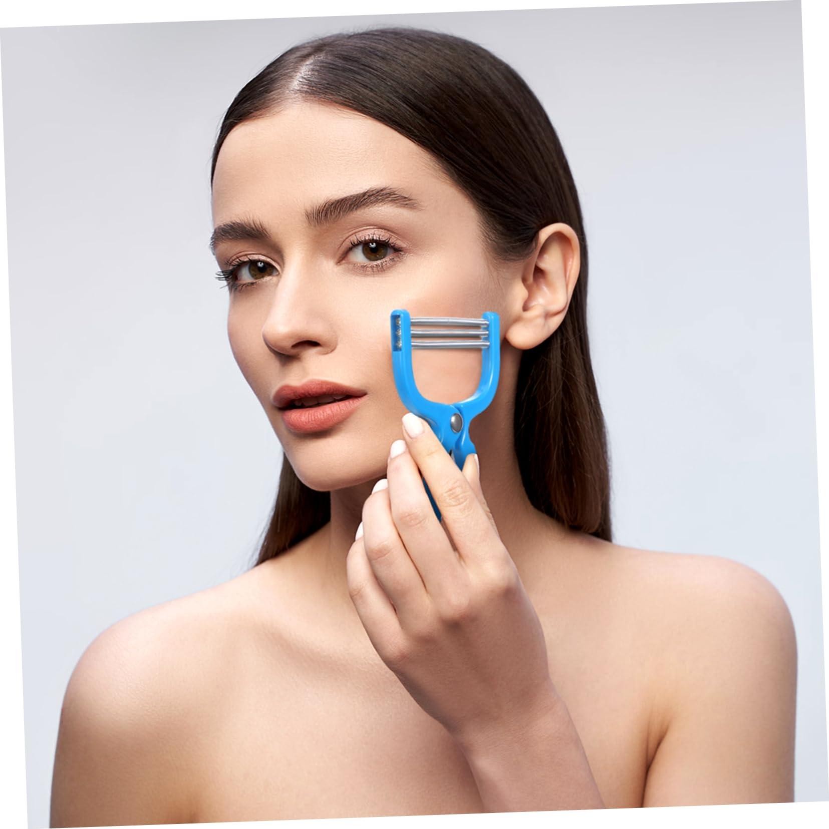 MERRYHAPY MERRYHAPY Face Threading Tool Facial Hair Removal Brush Spring Threading Facial Hair Remover Blue Portable Facial Threading Tool