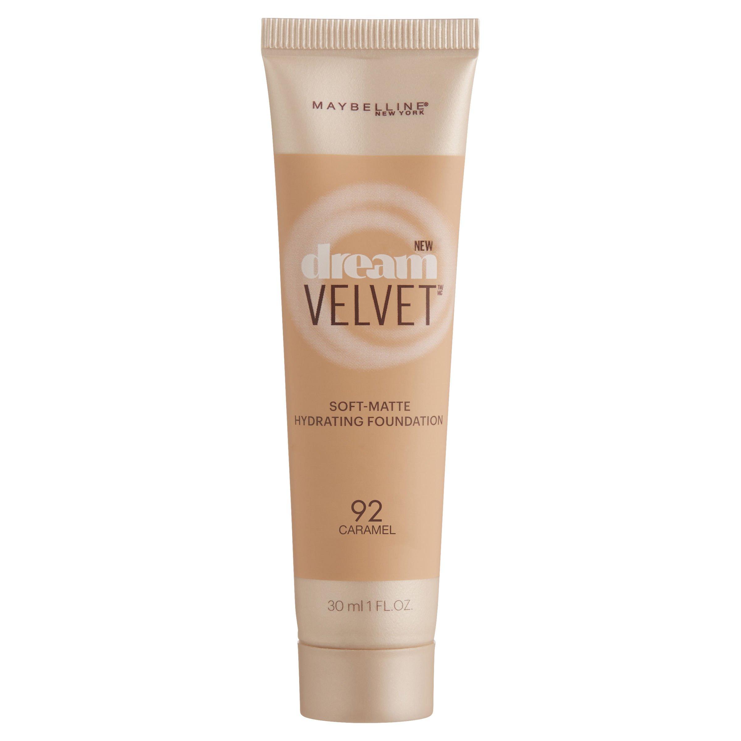 MAYBELLINE Maybelline New York Dream Velvet Soft-Matte Hydrating Foundation, Caramel, 1 fl. oz.