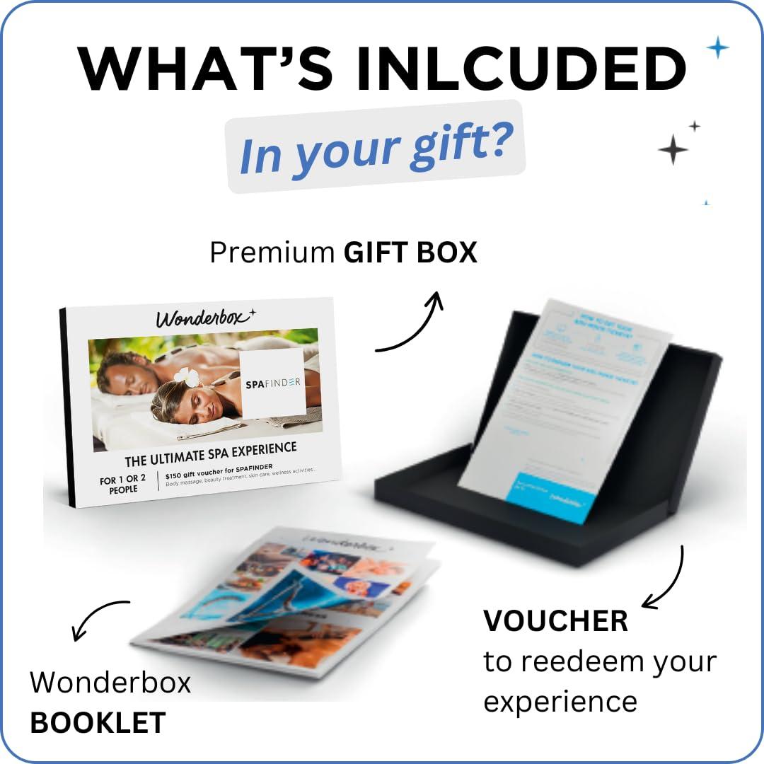 WONDERBOX Wonderbox Original Gift Idea - Experience Gift The Ultimate Spa Experience- Spa Finder Voucher - For 2 people Relaxing gift