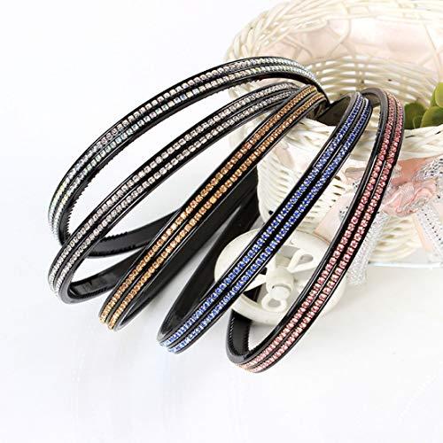 Suoirblss 3 PCS Women Lady Double Row Crystal Rhinestone Headband Teeth Comb Headbands Plastic Hair Band Non-slip Hard Headbands Hair Accessories (White)