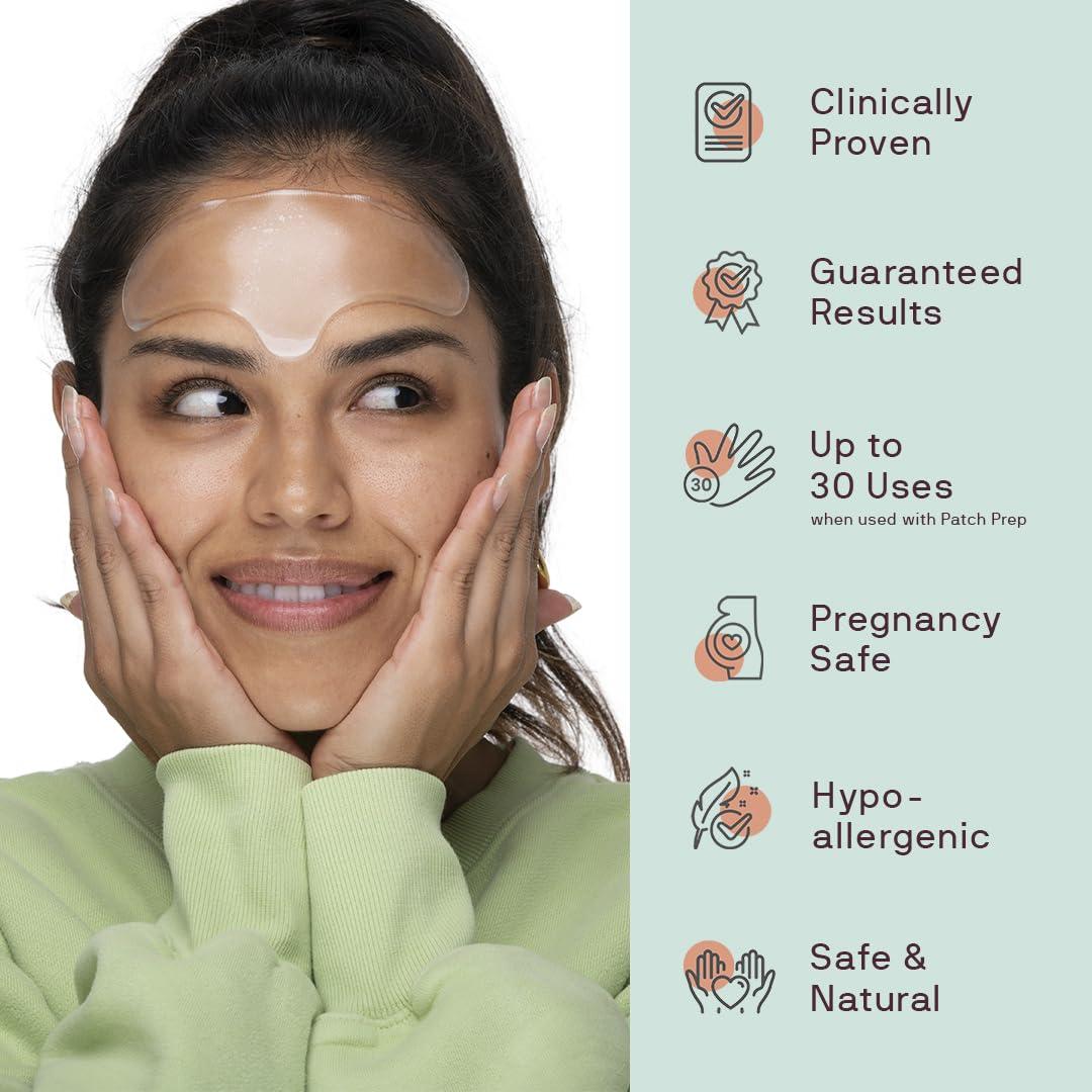 Dermaclara Dermaclara Silicone Facial Patches - Anti-Wrinkle Face Patches for Frown, Smile Lines & Forehead, Reusable Overnight Silicone Wrinkle Pads, Up to 30 Uses - 4 Under Eye Patches & 1 Forehead Patch