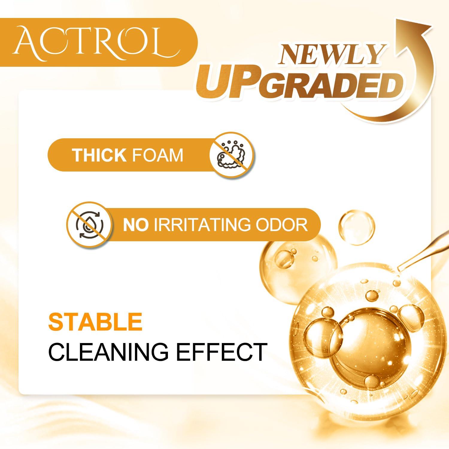 ACTROL ACTROL Eyelash Extension Cleanser 60ML Natural Lash Extension Shampoo Unscented Professional Eyelid Foaming Cleanser Paraben & Sulfate Free Non-lrritating with Salon and Home Care