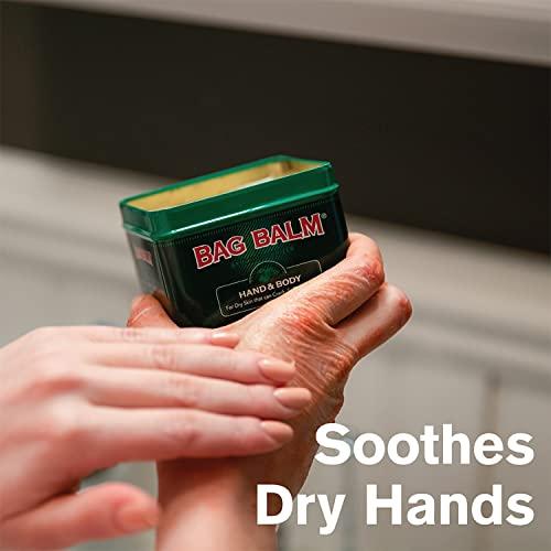 Bag Balm Bag Balm Vermont's Original Hand Moisturizer, Hand Balm for Dry Skin, Cracked Hands, Heels & Dry Hands Treatment, For Dogs and More Ointment, Lotion - 8oz Tin, 3 Pack