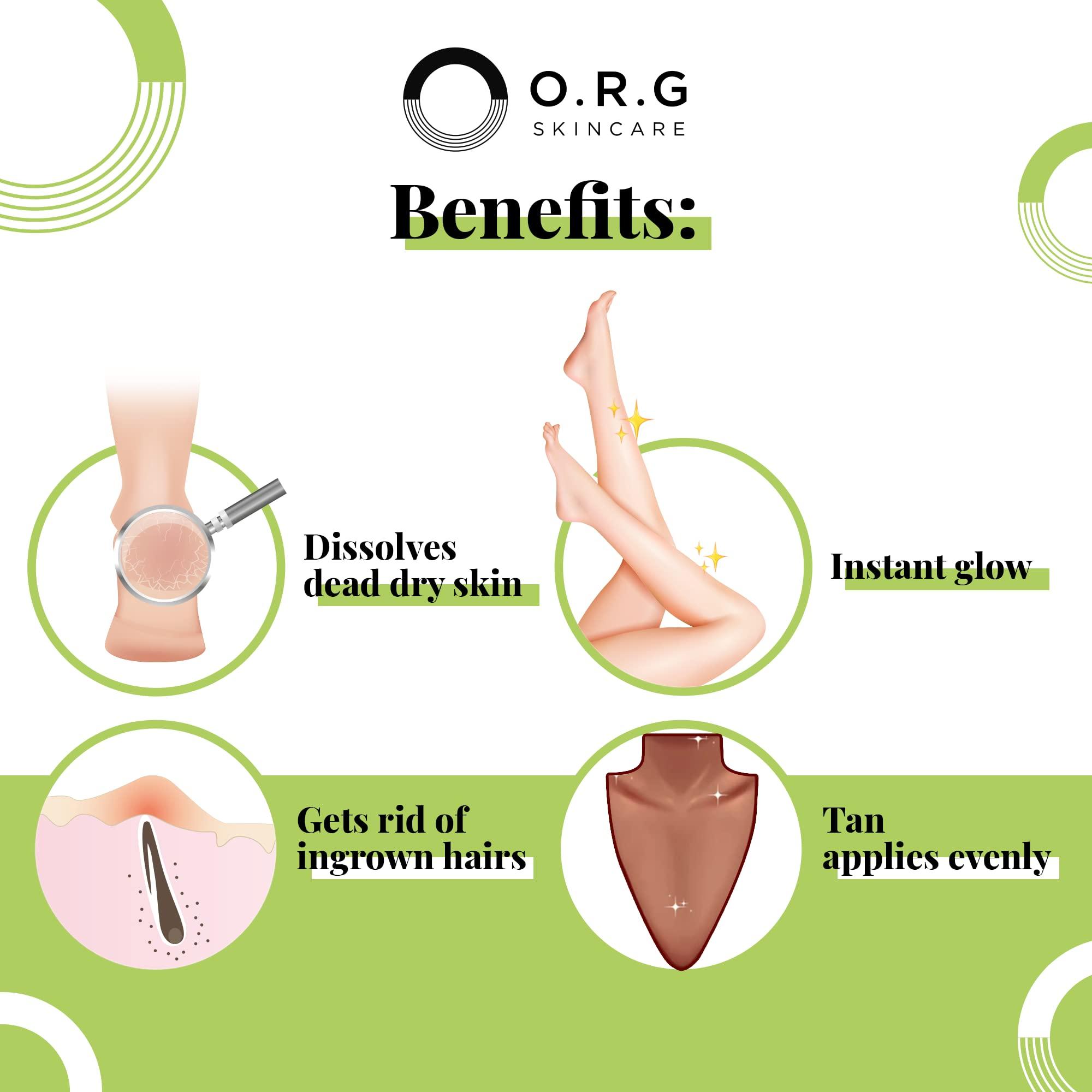 O.R.G. Skincare ORG Body Scrub Deep Gel Exfoliator for Glowing and Smooth Skin - Korean Exfoliating Peel Skincare - Natural Cruelty Free Formulation for Sensitive Skin 6oz