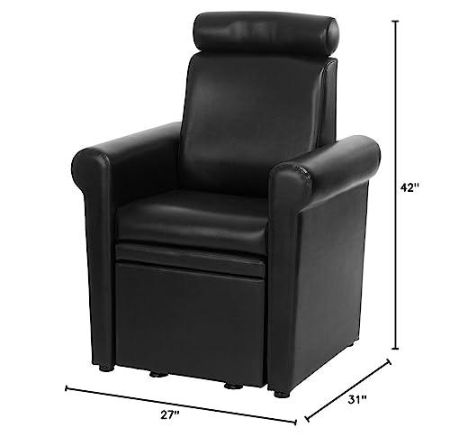 Buy-Rite Salon & Spa Equipment Buy-Rite Salon & Spa Equipment Mona Lisa Plumb Free Pedicure Chair - No Plumbing, Adjustable, Portable, Removable, Black, CHM-2320-5H-BLACK