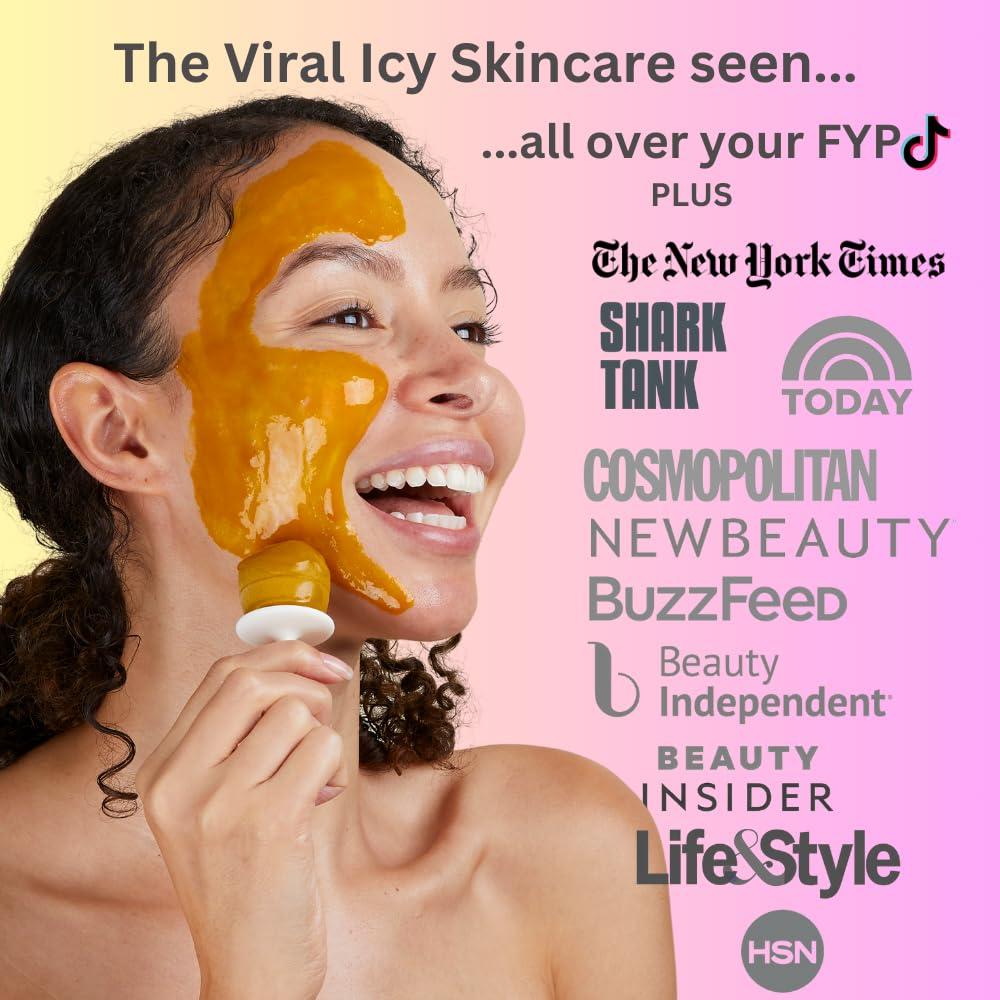 Love & Pebble Beauty Pops by Love & Pebble- Turmeric Mask Glow Enzyme Icy Facial Kit| Viral On TikTok| As seen on Shark Tank beauty | Korean Face Mask Skincare made with turmeric, aloe, banana, papaya