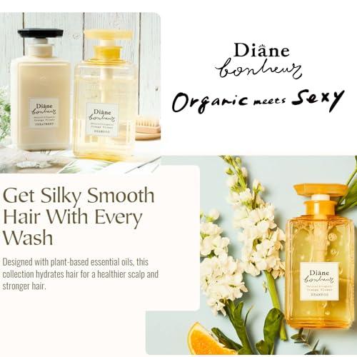 Moist Diane Diane Bonheur Natural Orange Flower Hydrating Hair Shampoo, Gentle Cleansing Hair & Scalp for Men & Women Soft Haircare, Japanese Clarifying Moisture Frizz & Dry Hair Control, 16.9 Fl Oz/500 mL