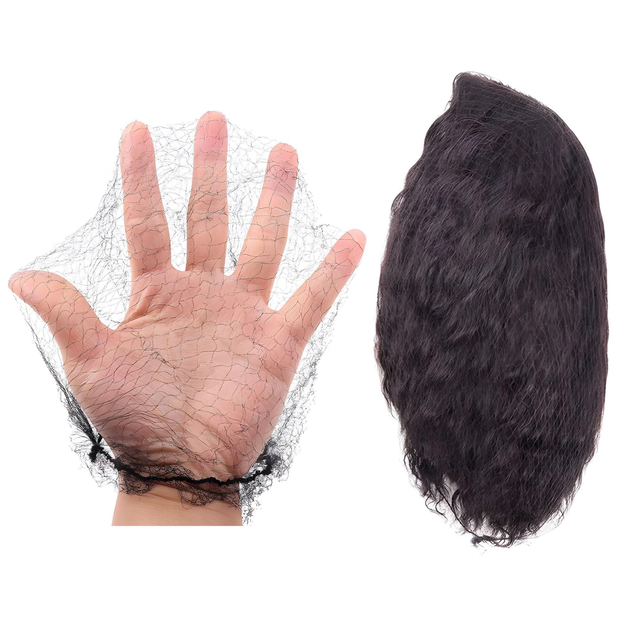 Votinu Votinu 100 Pcs Elastic Hair Nets for Wig, 20 Inches Black Invisible Mesh Hair Tie for Women Men Wigs Short Hair Bun Sleeping Nets Food Service(20 Inches)