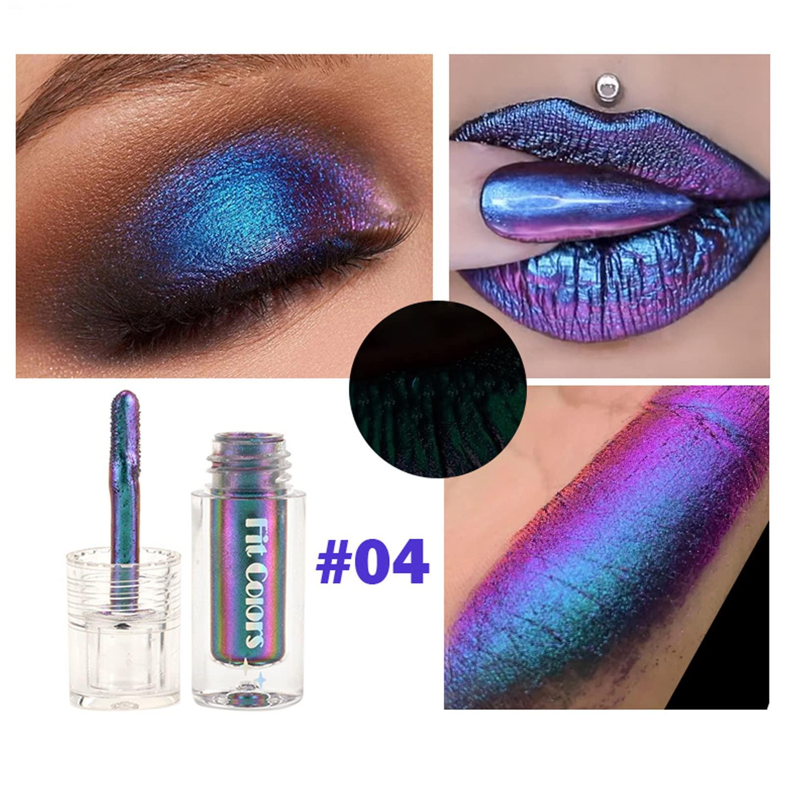Domality Domality Chameleon Eyeshadow Liquid Set, 3pcs Intense Color Shifting Multichrome Eyeshadow, Highly Pigment Metallic Long Lasting Quick-Drying No Creasing Eye Makeup