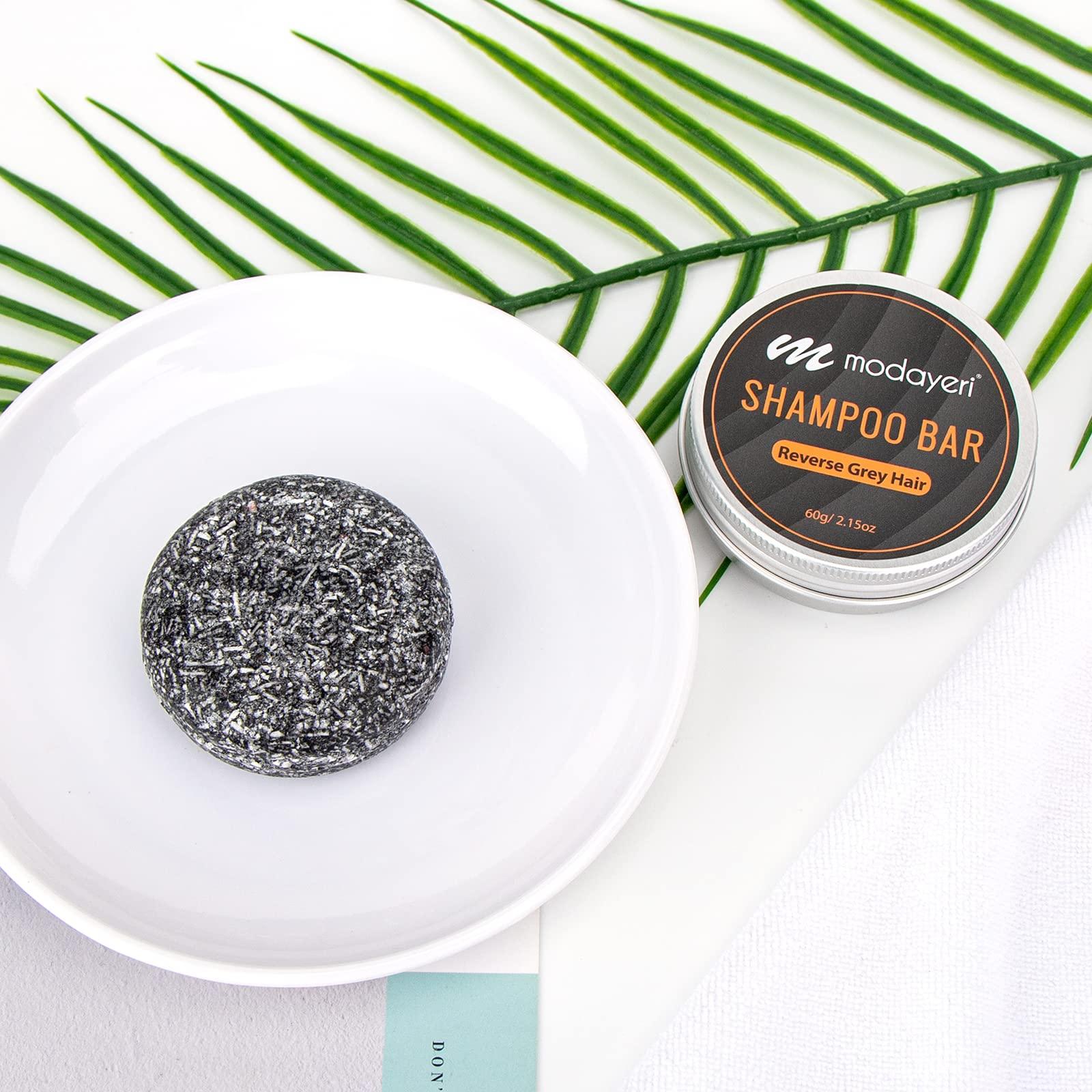 modayeri al??veri?te yeni moda Reverse Grey Hair Shampoo Bar - Moisturizer, Extra Strength Refreshing Scalp , Gray Hair Coverage, Darkening, Natural Solid Shampoo, for Women and Men, Restore Shiny Hair, Paraben Free, 2.15 Oz