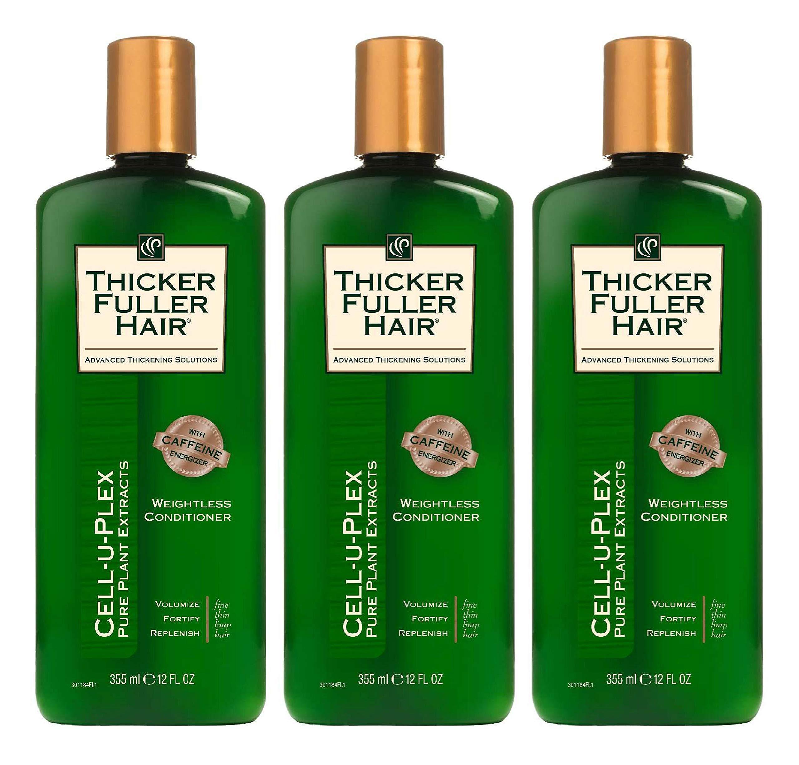 Thicker Fuller Hair Thicker Fuller Hair Conditioner Weightless 12 Ounce (355ml) (Pack of 3)
