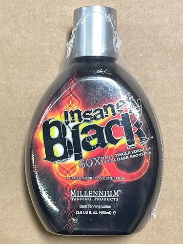 Millennium Tanning Products Millennium Tanning Insanely Black 60x, Mega Tingle Dark Tanning Lotion, 13.5 Ounces