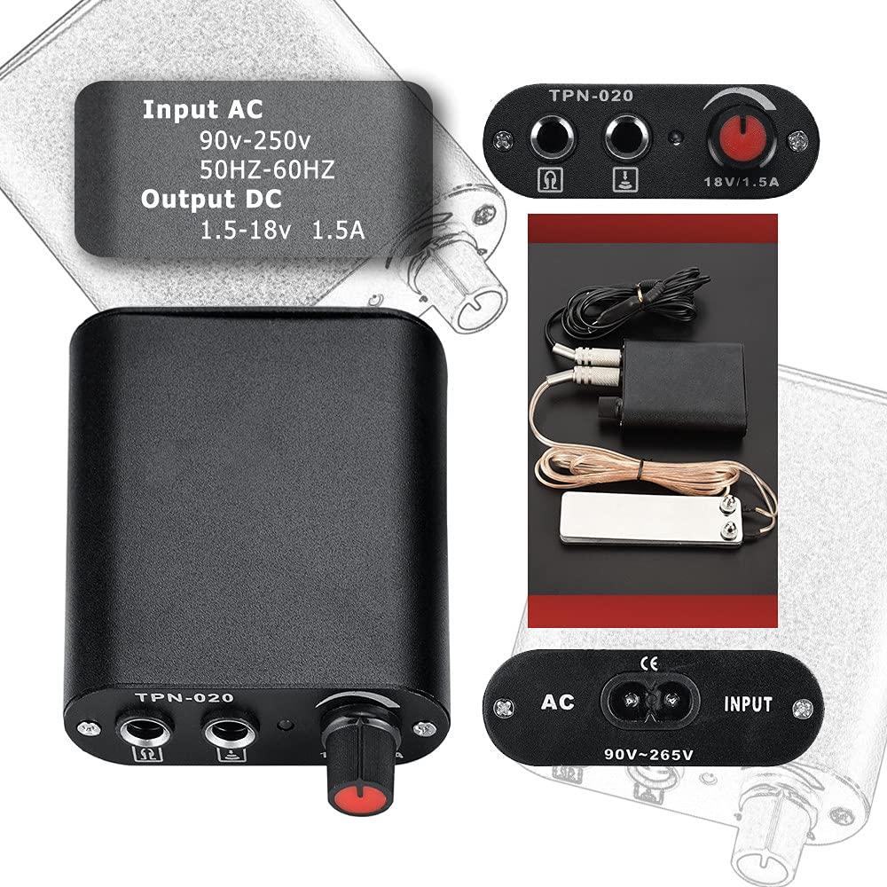 SMax Professional Tattoo Machine Kit Tattoo Power Supply Rotary Pen with Needles for Permanent Makeup Eyebrow Microblading for Beginner Artist