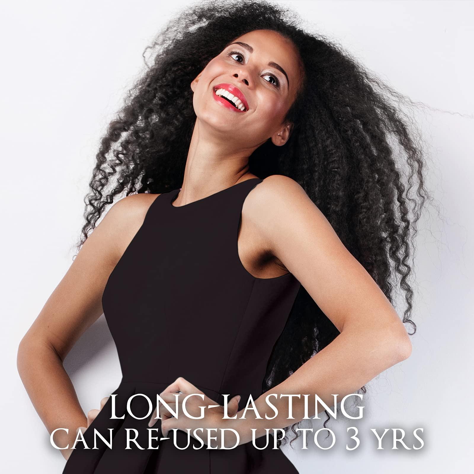 coco larue CoCo La Rue | Tight Curly Hair Extension |24\' Inches Black | Human hair | Malaysian Tight Curls | Thick soft and bouncy | Heat protective | Natural Replacements Black | 4oz Kinky Hair Extensions | Wavy Hair Extensions | Human Hair Extensions| Tangle