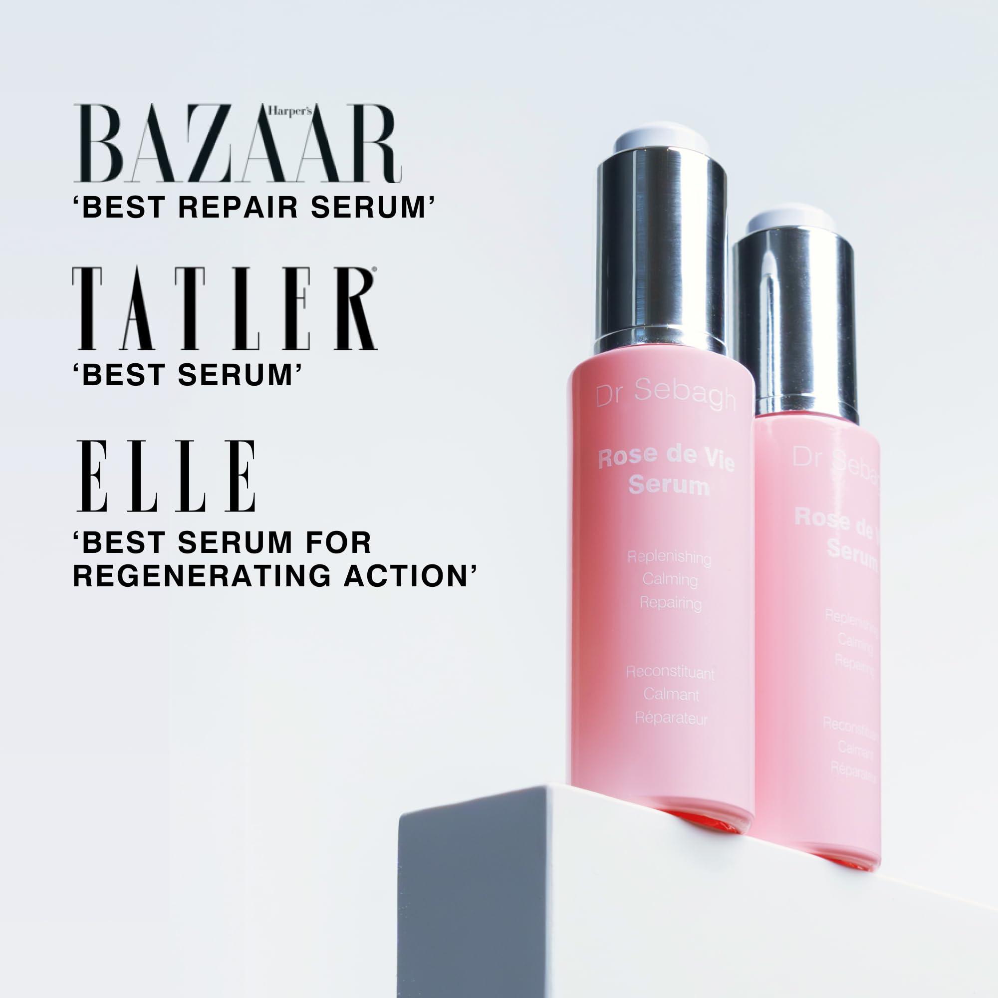 Dr Sebagh Dr Sebagh - Rose de Vie Serum - Soothing & Anti-Aging Serum with Organic Oils & Antioxidants to Hydrate, Calm, and Protect Dry, Mature and Sensitive Skin, Non-Comedogenic, Box Included(1 fl oz.)