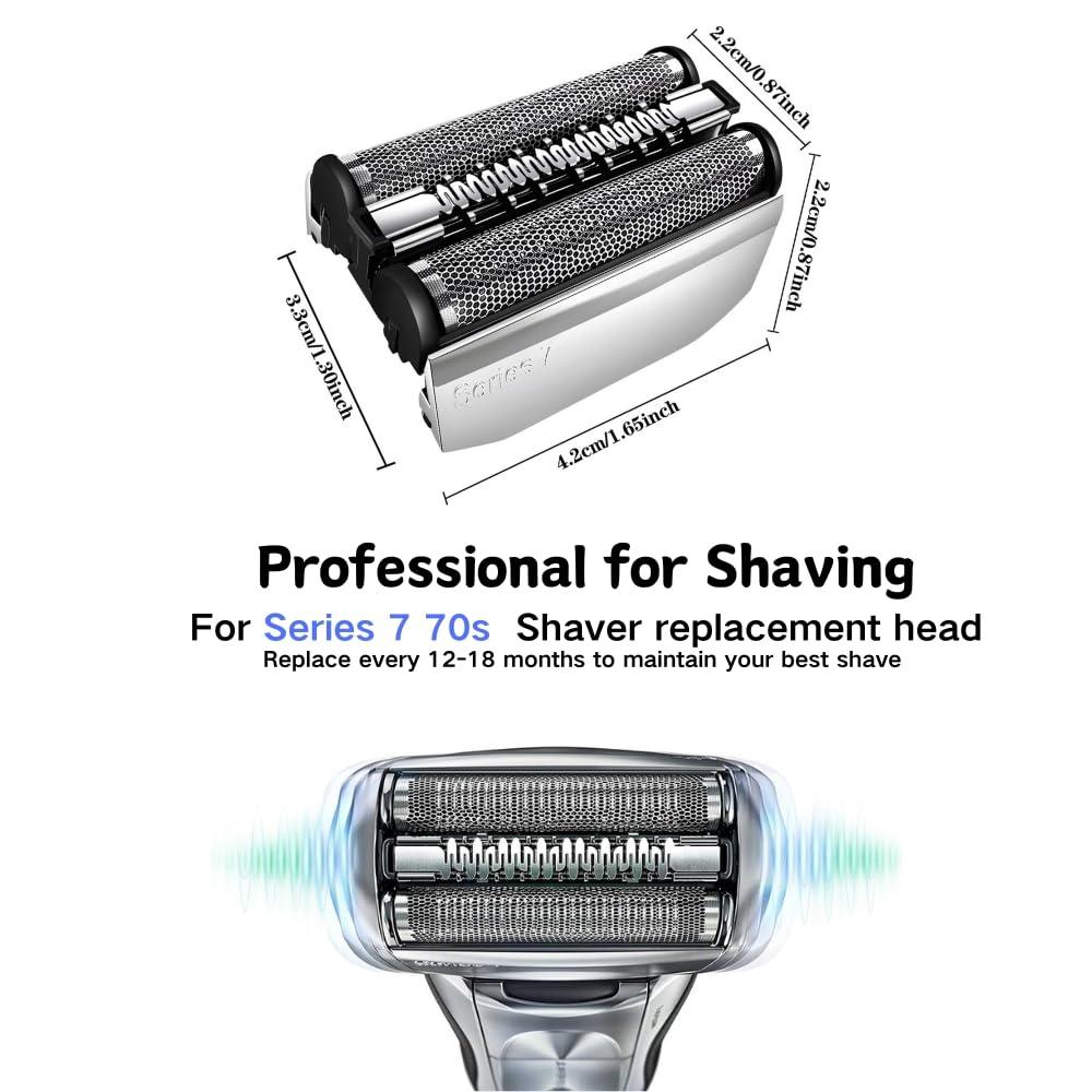Generic Series 7 70S Electric Shaver Replacement Head Compatible with Braun Series 7 Men Razor for 720cc, 730cc, 735s, 750cc, 760cc, 790cc, and 795cc Etc Shaver Foil