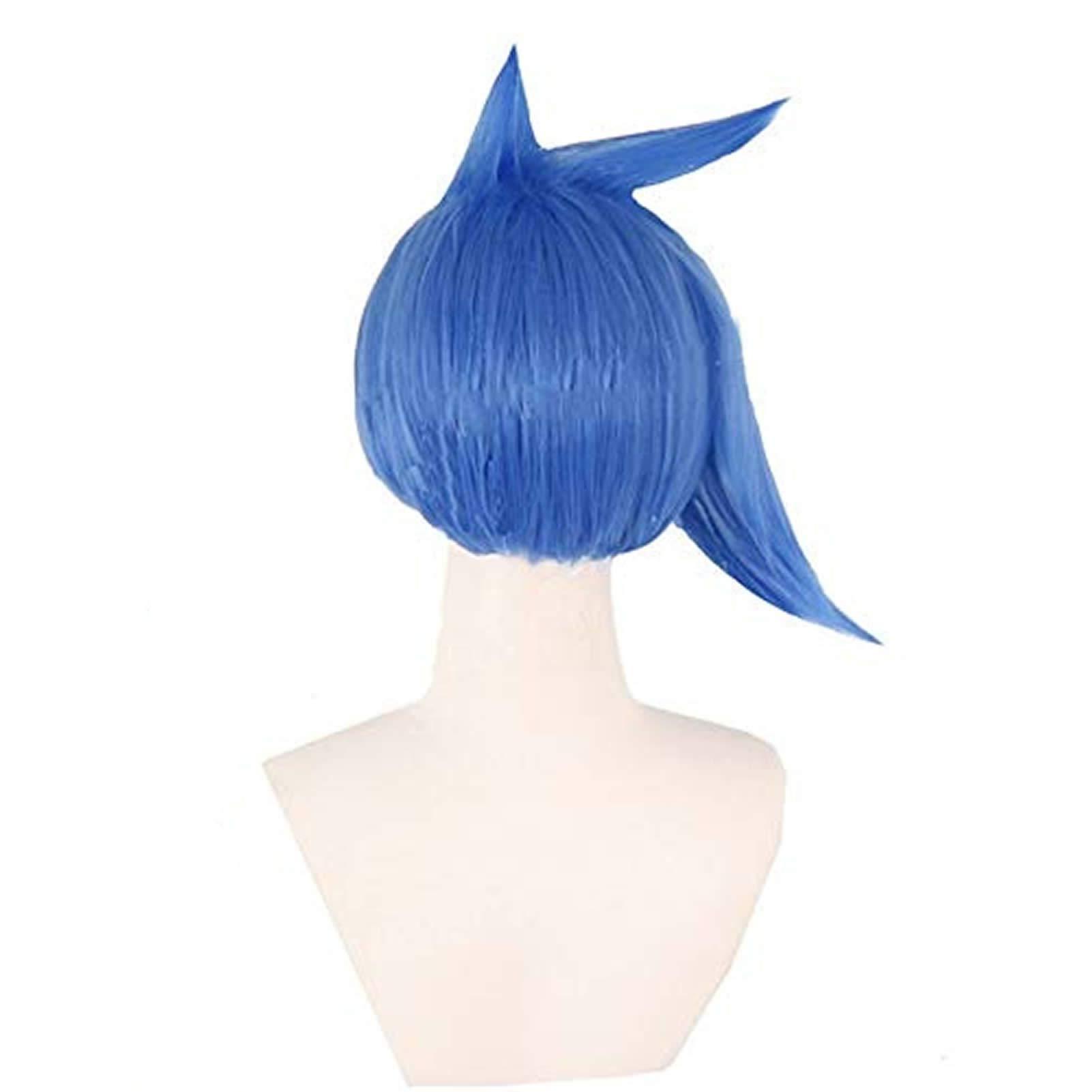 PPONE PPONE Galo Thymos Wig Cosplay Costume Short Blue Hair for Anime PROMARE
