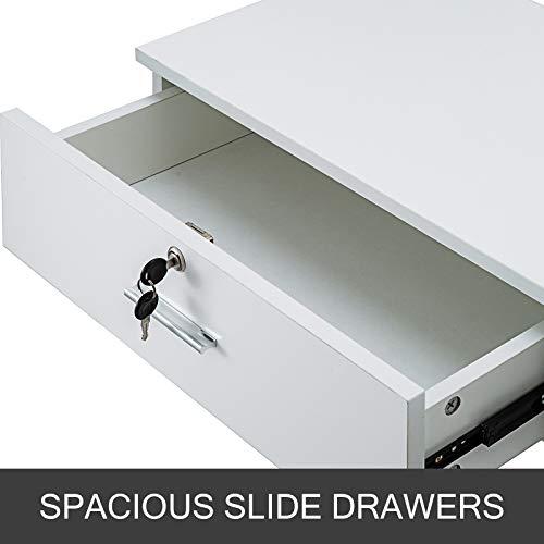 VEVOR VEVOR White Salon Wall Mount Stations Styling Classic Locking Storage Beauty Salon Spa Equipment Barber Stations