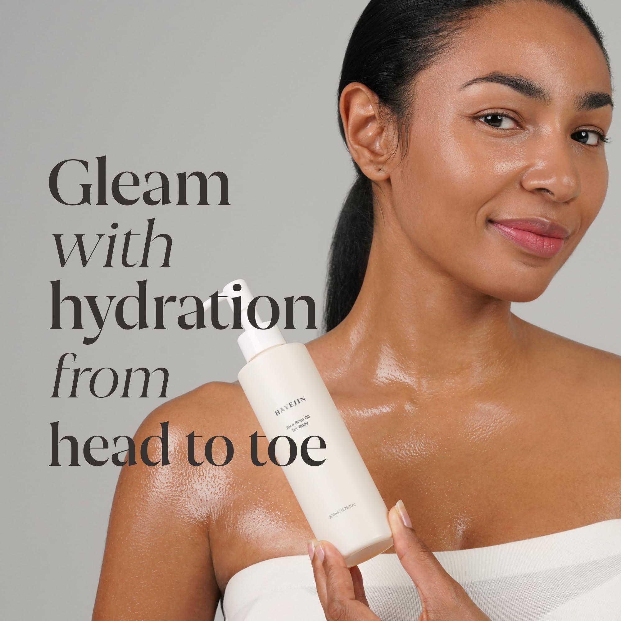 HAYEJIN HAYEJIN Rice Bran Oil for Body | Moisturizing Body Oil For Men & Women | Hydrating Body Oil w/Fermented Rice Bran Oil for Skin | Refreshing Body Oil for Dry Skin 6.76 Fl Oz