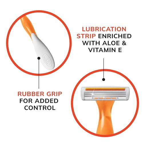 BIC BIC Soleil Smooth Women\'s Disposable Razors, 3 Blades With Moisture Strip For a Silky Smooth Shave, 4-Count