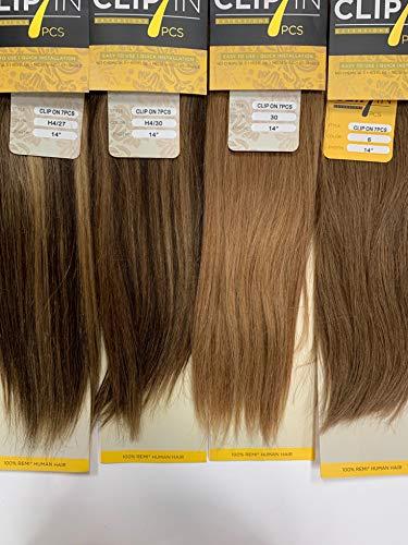 Bohyme Remi Clip-In Hair Extensions 100% Human Hair 7 PCS by Black Diamond (18", H4/27)