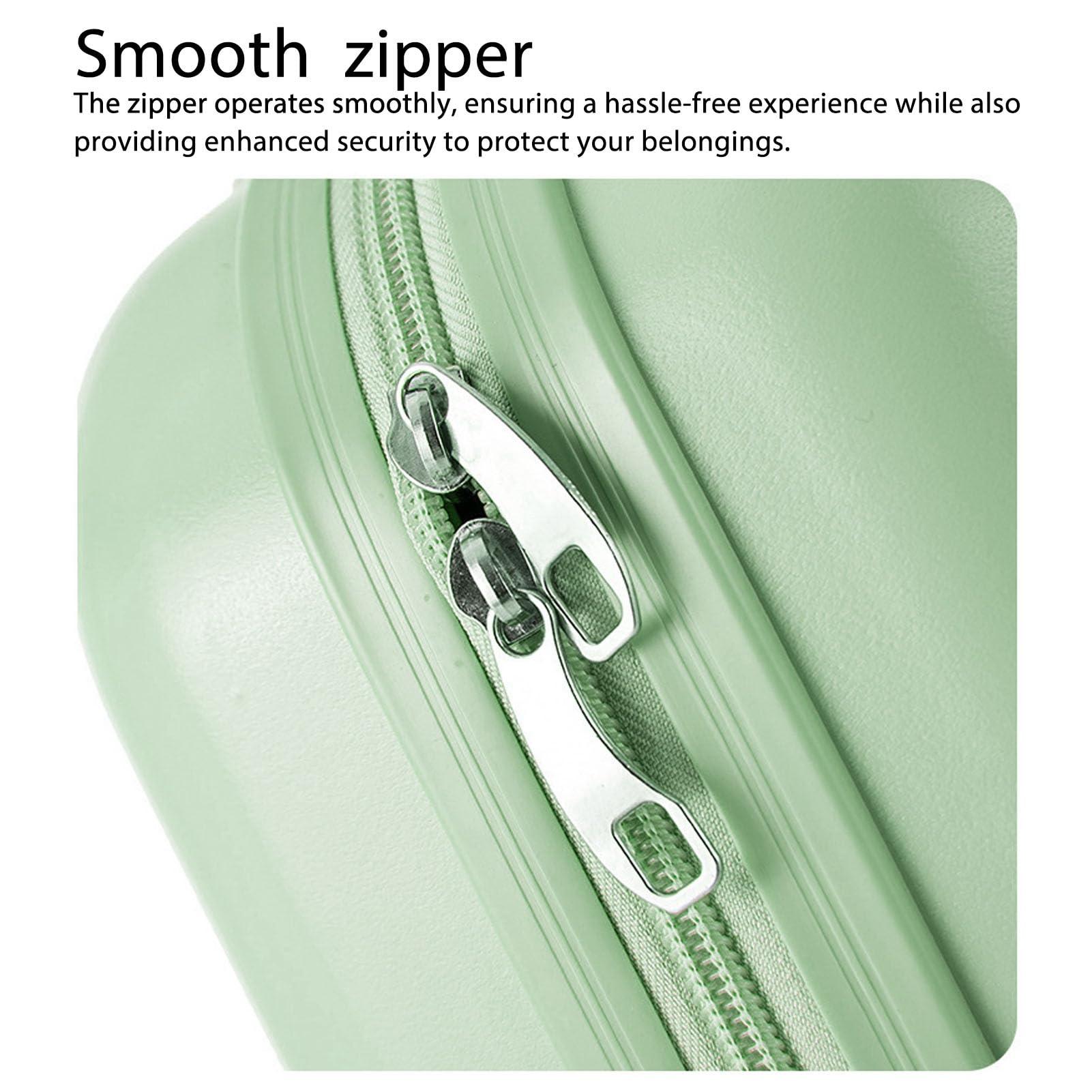 CHEOTIME CHEOTIME Cosmetic Bag, 14 Inch Large Capacity Cosmetic Case, Travel Toiletry Bag, Suitcase Design Retro Zipper Waterproof Suitable For Women Girls Travel(Matcha Green)