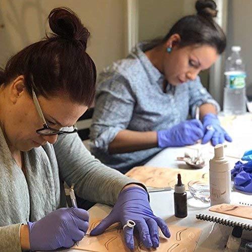 Stylia Microblading Supplies 10 Piece Tattoo Practice Skin For Eyebrows: Permanent Makeup Silicone Skin To Practice Brow Micro-Blading And Needling, Fake Skin Sheets For Professionals And Beginners