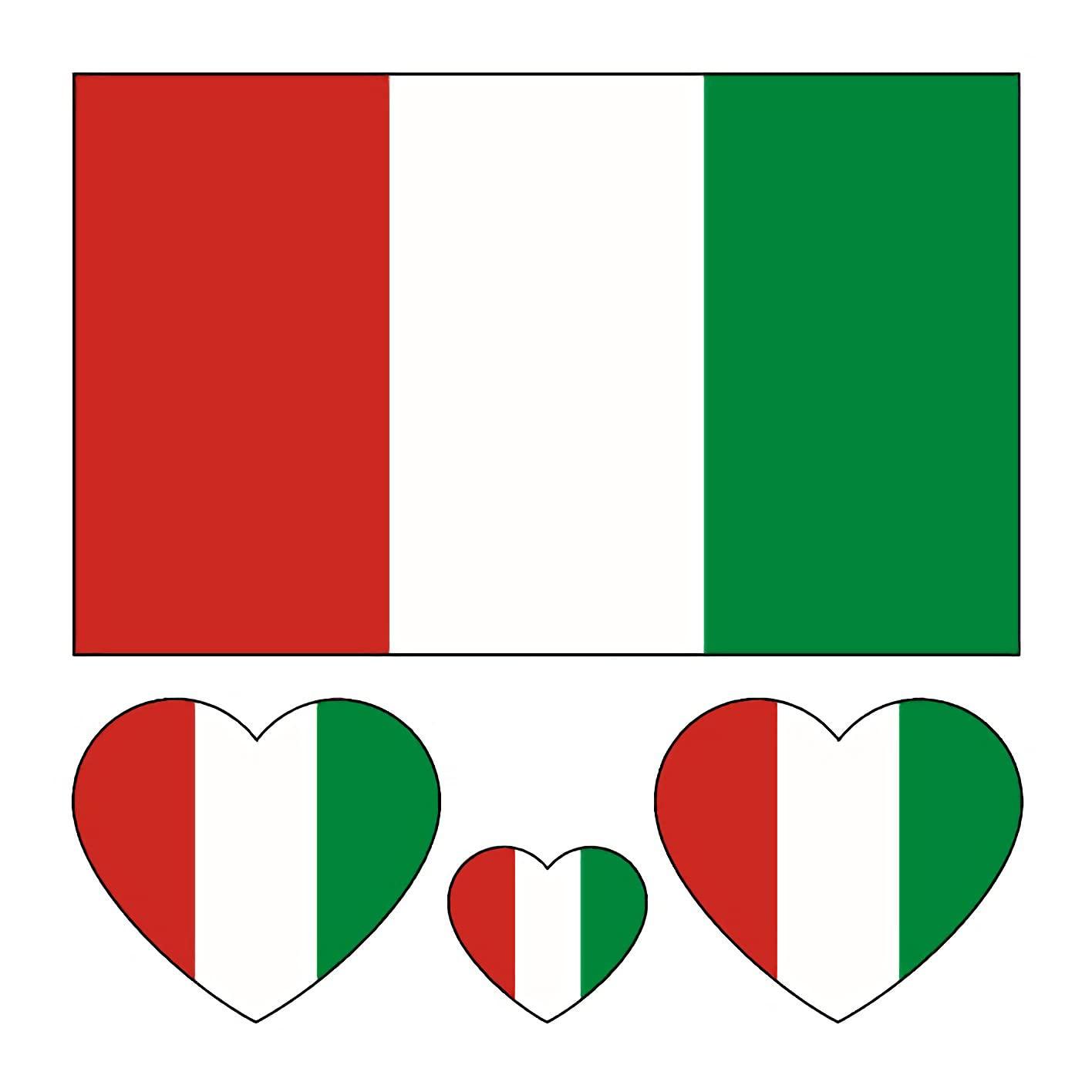 RuiKaLong Italian Flag Tattoos,10 Sheets Italy Flag Temporary Face Tattoos Stickers,40 Pcs Waterproof Sweat Sports National Flag Removable Fake Tattoos For Men Kids Women(Italy)