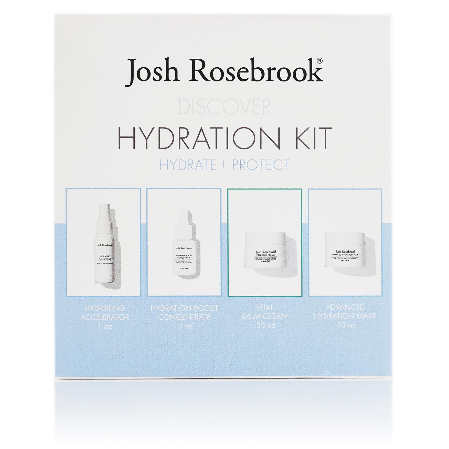 Josh Rosebrook Josh Rosebrook Hydration Kit - Hydrate + Protect - Hydrating Accelerator 30mL, Hydration Boost Concentrate 15mL, Vital Balm Cream 10mL, Advanced Hydration Mask 10mL - Travel Size Skin Care Set