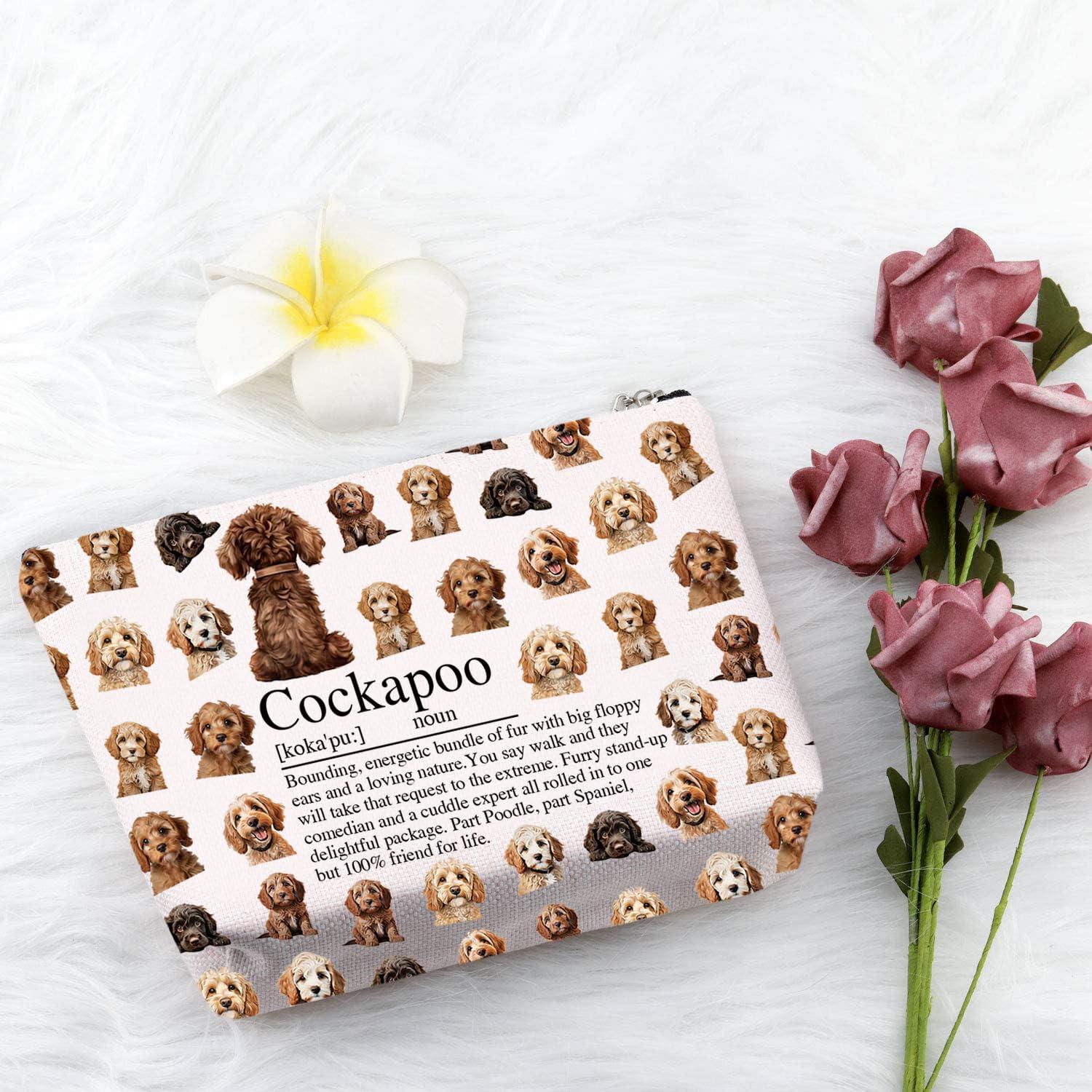 PXTIDY PXTIDY Cockapoo Definition Cosmetic Bag Cockapoo Lover Gift Cockapoo Dog Mom Travel Pouch Bag Cockapoo Owner Gift