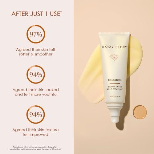 Crepe Erase Crepe Erase Brighten & Boost Ultra-C Body Serum, Anti-Aging Skin Care, Firming Body Moisturizer w/Vitamin C, Moisturizing Shea Butter & Cocoa Butter to Support Wrinkle, Crepe Skin & Collagen, 4 fl oz