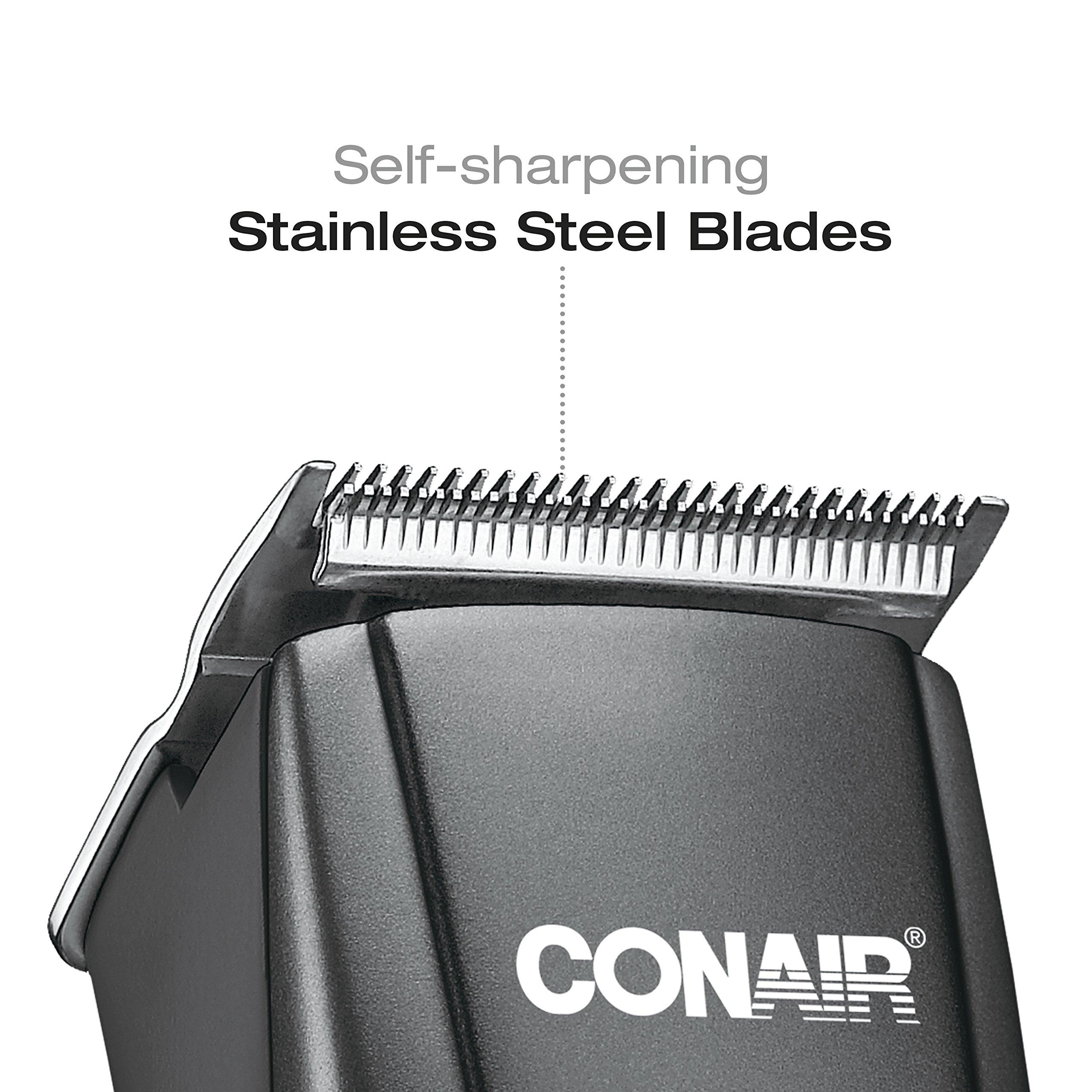 Conair ConairMAN Simple Cut, Hair Clippers for Men, 12-piece Home Hair Cutting Kit