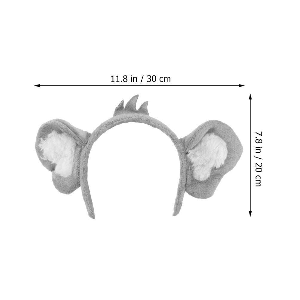 MAGICLULU MAGICLULU 2pcs Koala Ear Headband Cartoon Koala Headband Furry Animal Headbands Cute Koala Hair Hoop for Party Cosplay