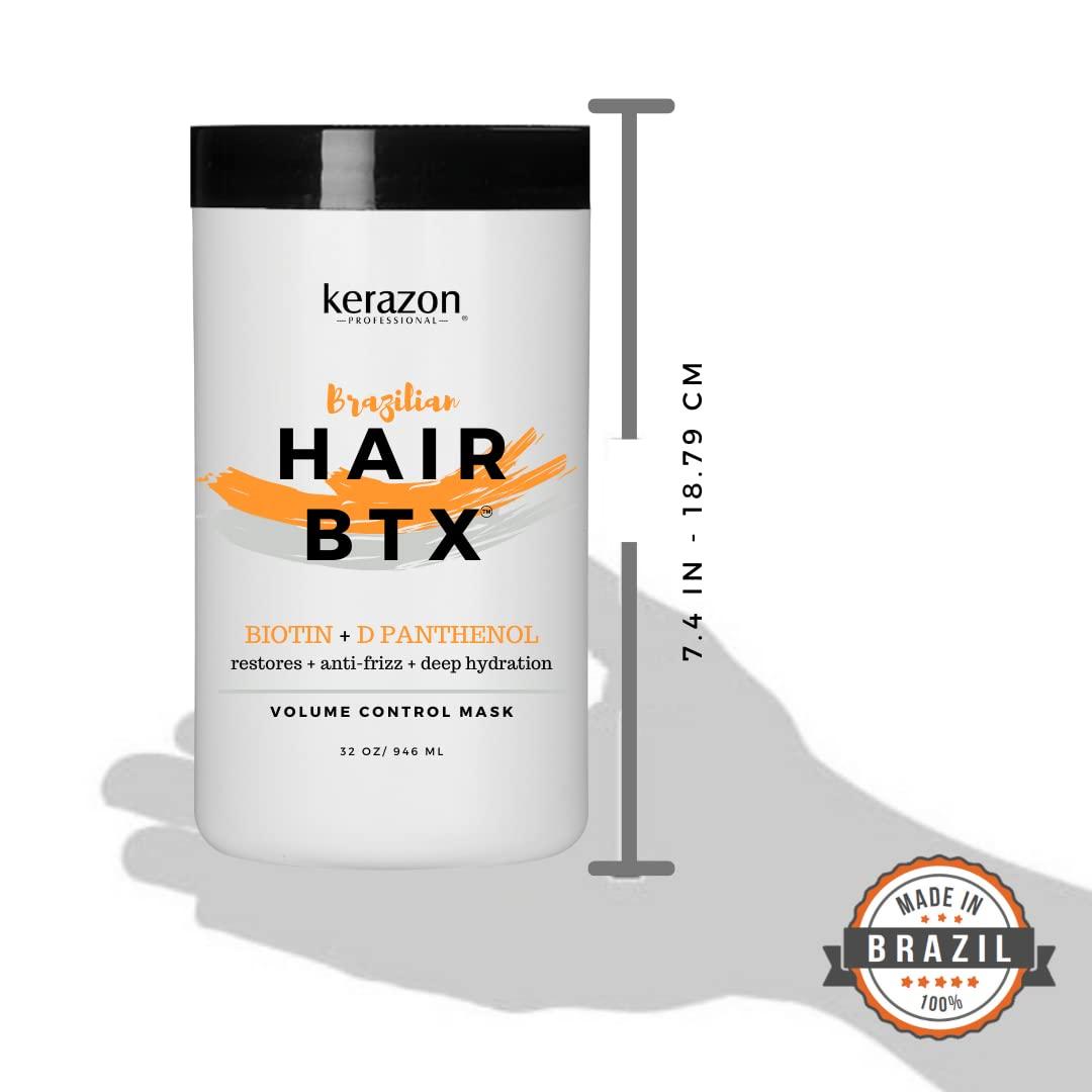 KERAZON KERAZON Brazilian Hair BTX Treatment mask 32oz 946ml provides repair for damaged, dry, smoothing. New packaging, original formula. Salon size