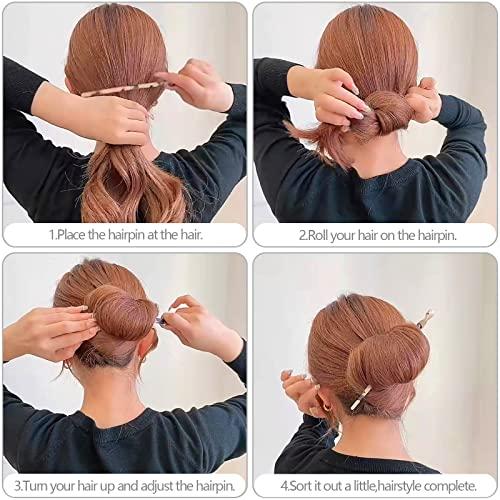 PSMILE 3Pcs Resin Hair Sticks Japanese Hair Chopsticks for Buns Hair Pins for Ladies Long Hair Chignon