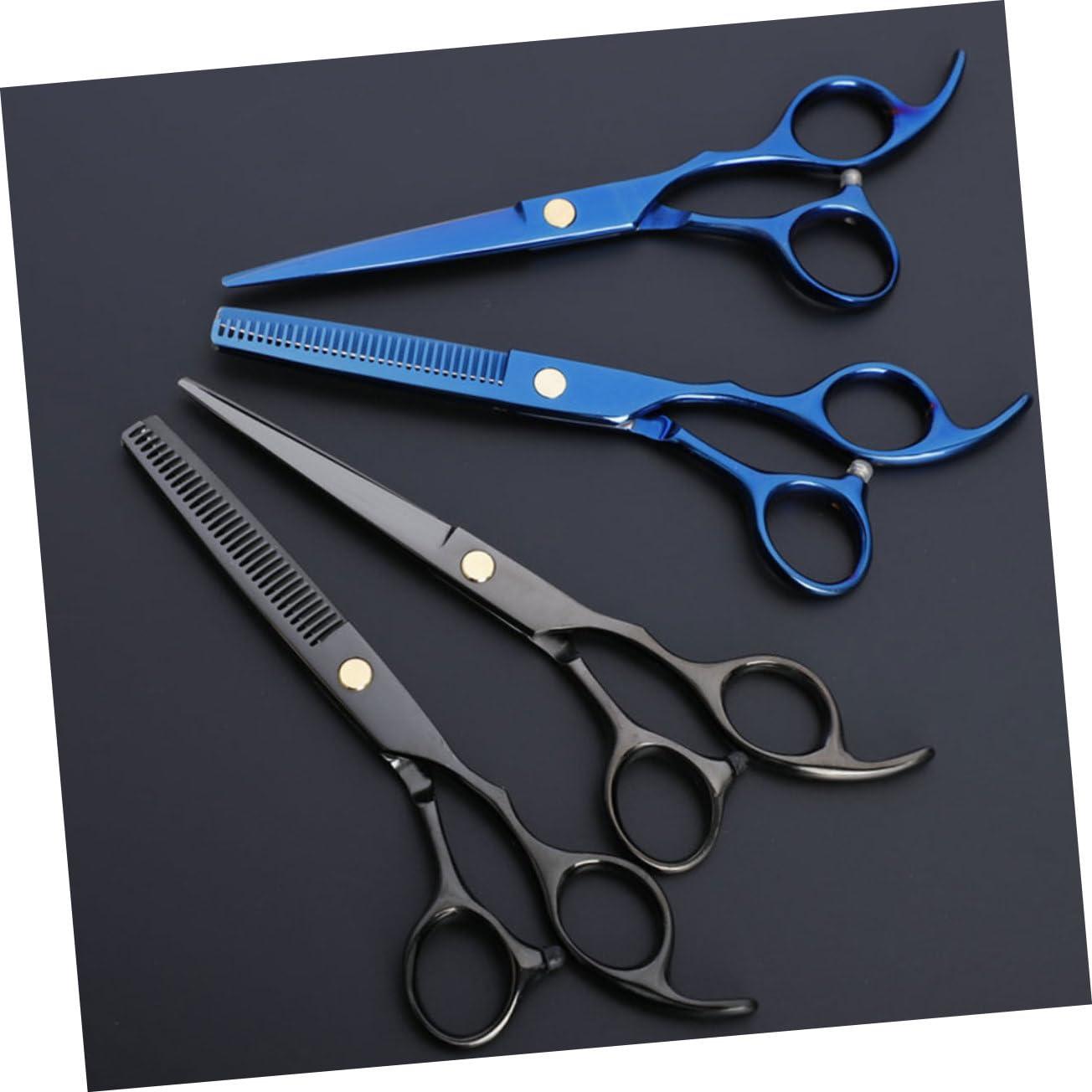 DOITOOL DOITOOL 2pcs Hairdressing Scissors Hair Salon Cutter Haircut Scissor Hair Styling Tools Barbers Shears Black